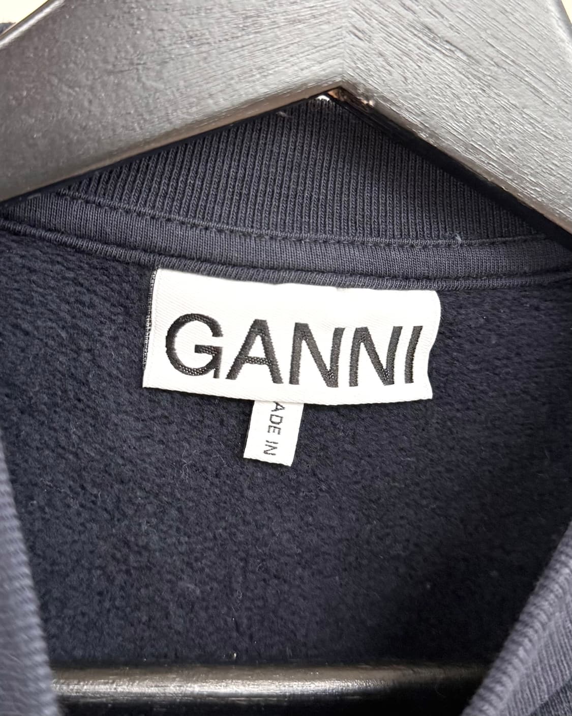 가니 네이비 화이트 부클 로고 스웻셔츠 상품이미지7