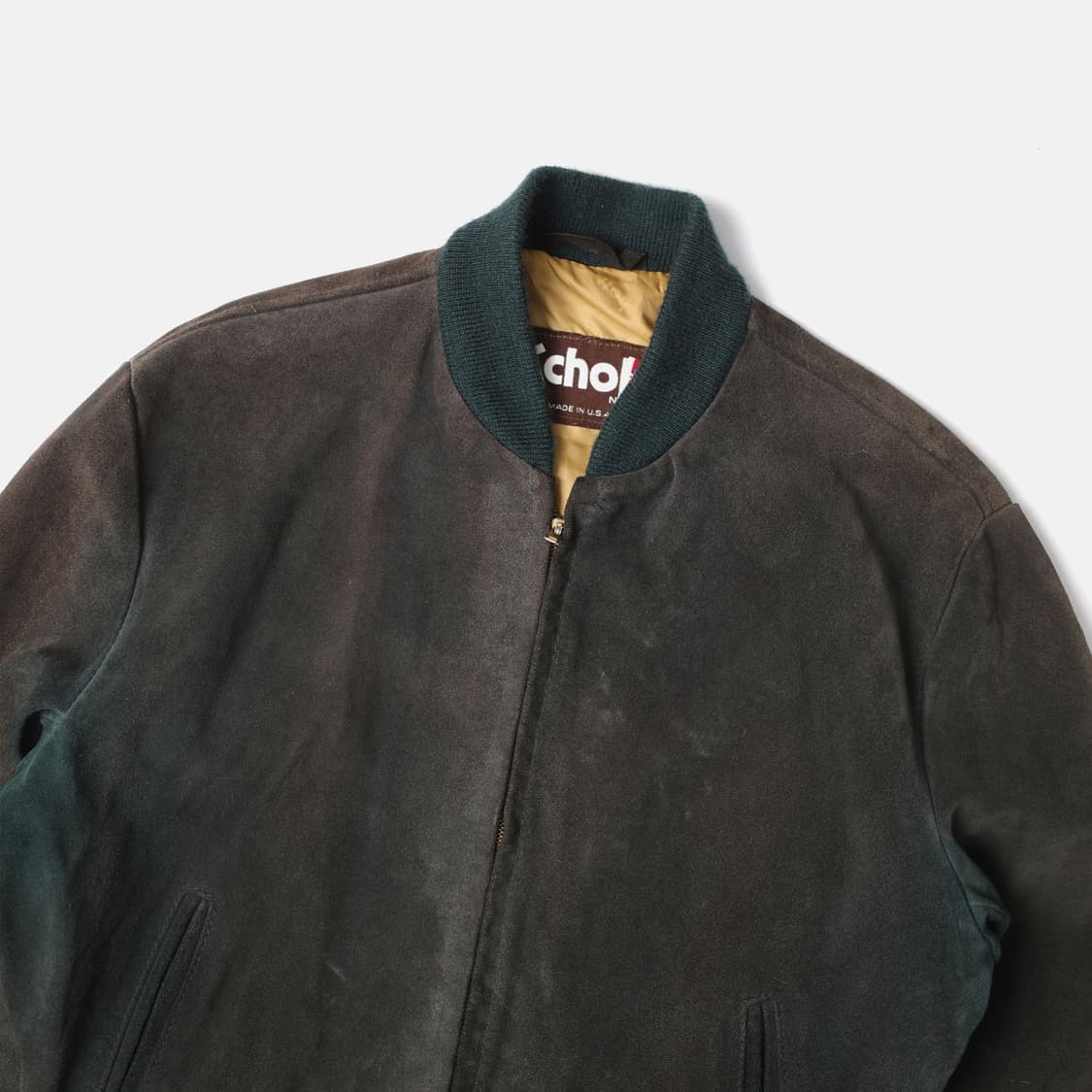 1980's Schott Faded Suede Bomber Jacket 상품이미지4