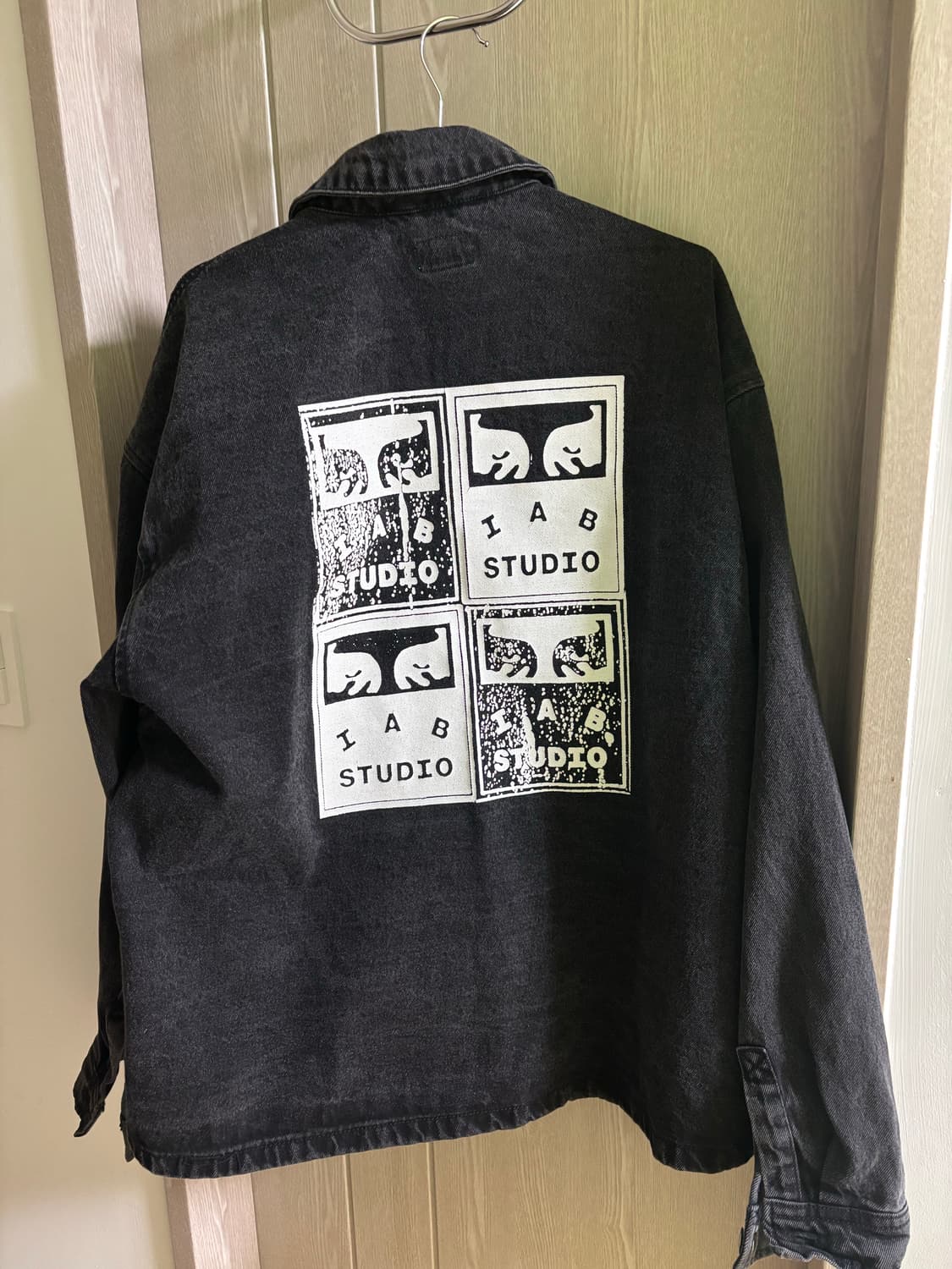 아이앱 스튜디오 x 오베이 페인터스 셔츠 자켓 더스티 블랙 L 상품이미지4