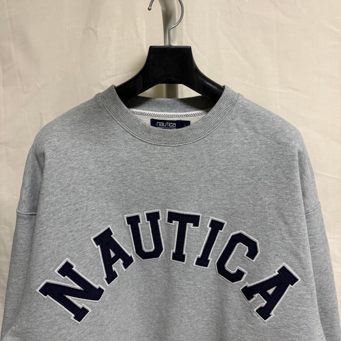 노티카 빈티지 컬렉션 아치로고 맨투맨 스웻셔츠 / 그레이, L 상품이미지2