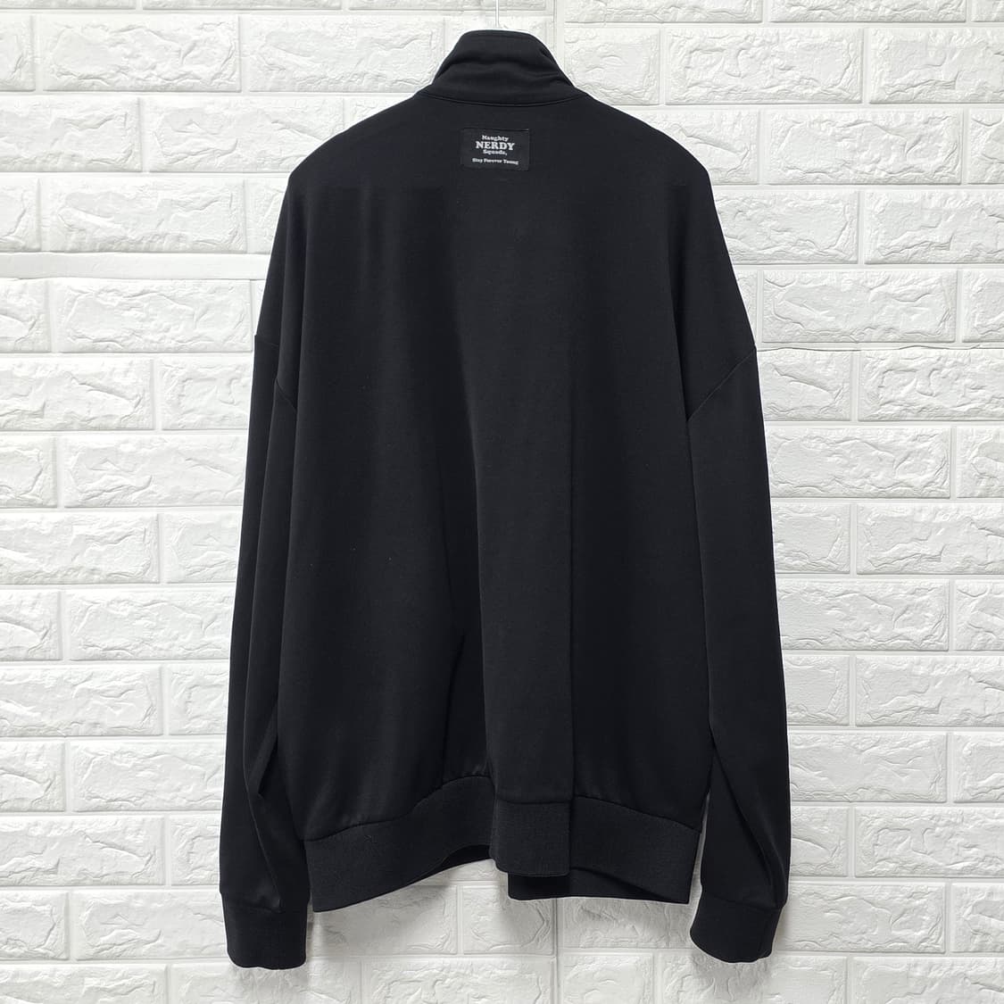 택포) 널디 오버핏 져지 트랙탑 블랙 XL 상품이미지4