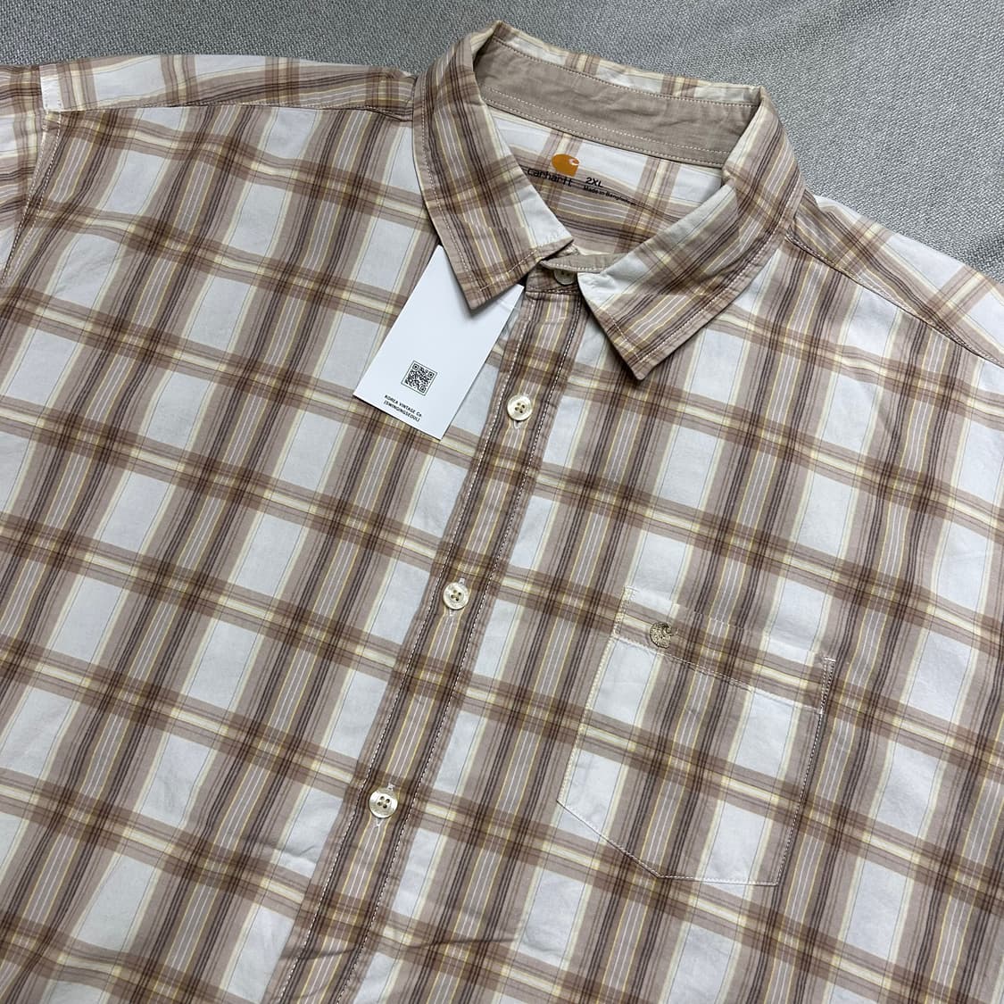 Carhartt 칼하트 체크패턴 반팔셔츠 상품이미지1