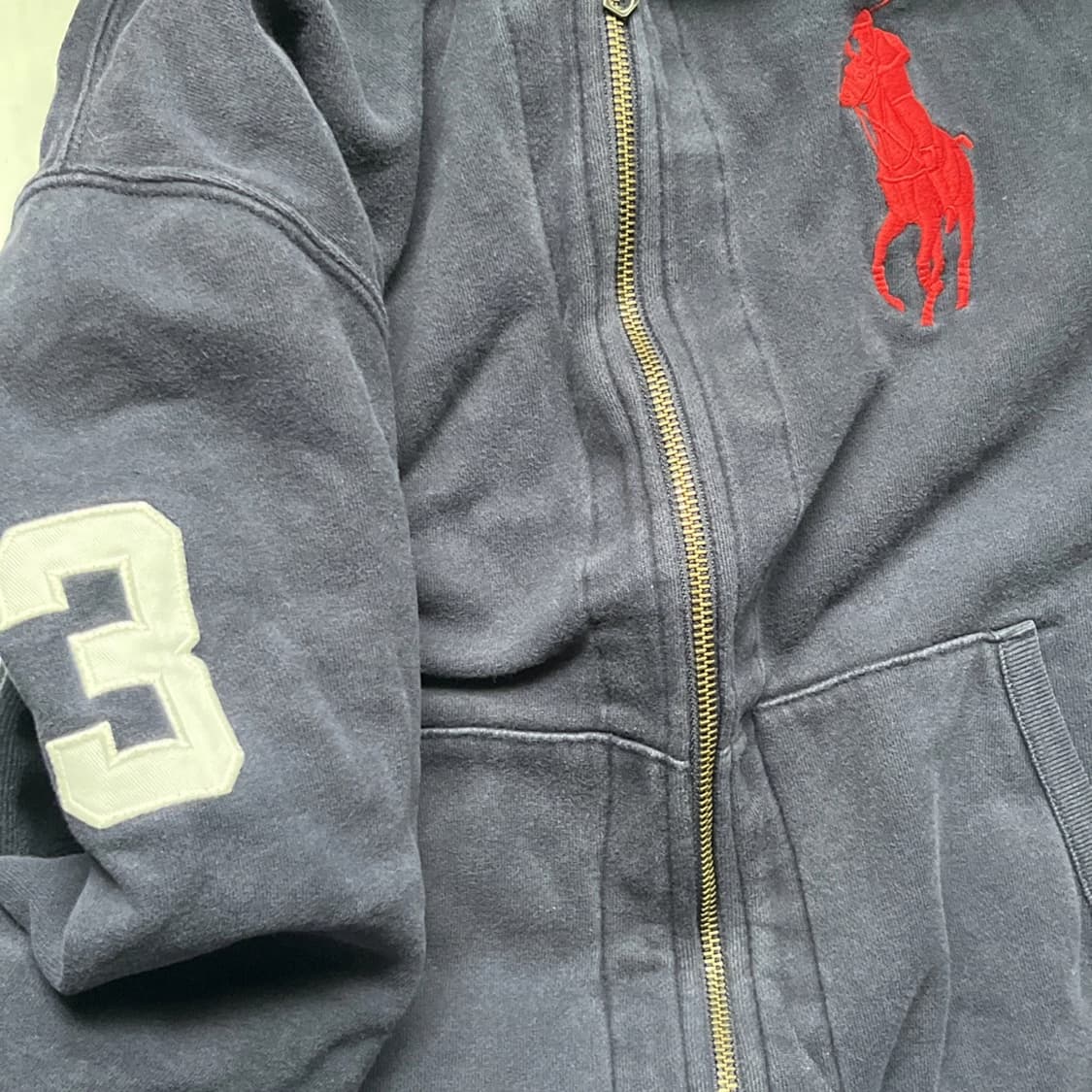 폴로 랄프 로렌 빅 포니 체크 안감 후드 집업 상품이미지2