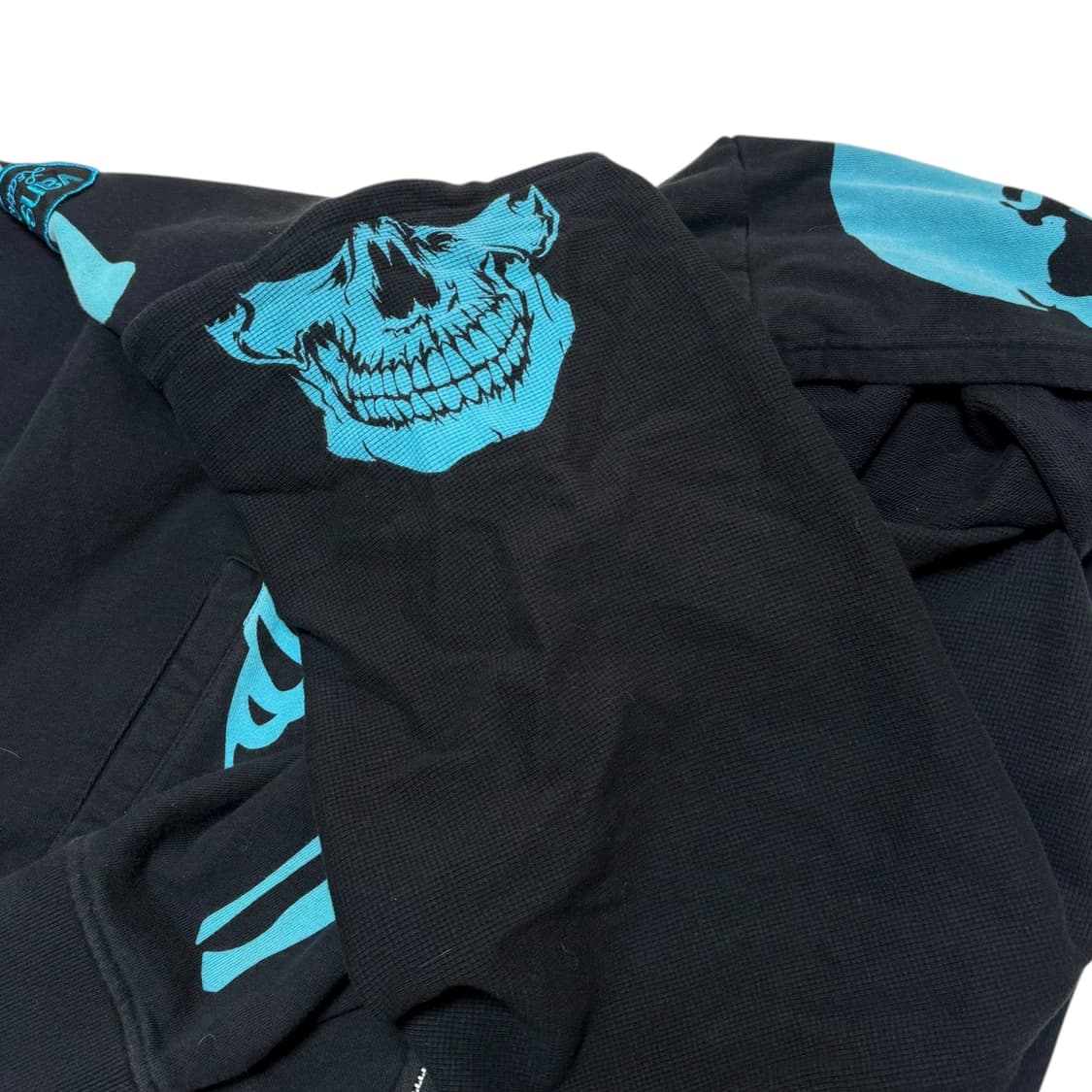 밴슨 레더 블랙 민트 워머 본 스켈레톤 후드집업 상품이미지7