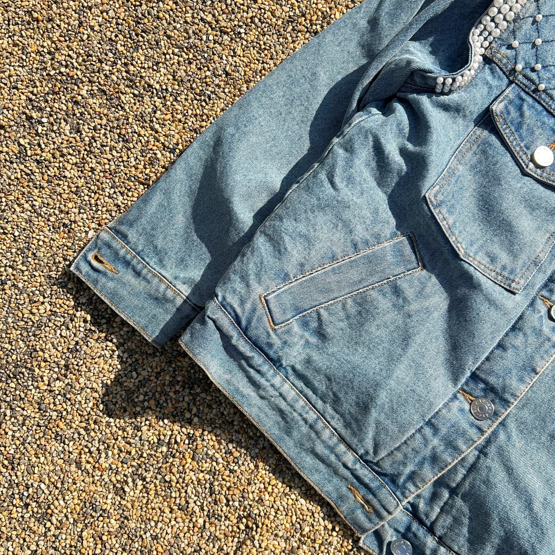 Sandro 데님 시어링 자켓 상품이미지3