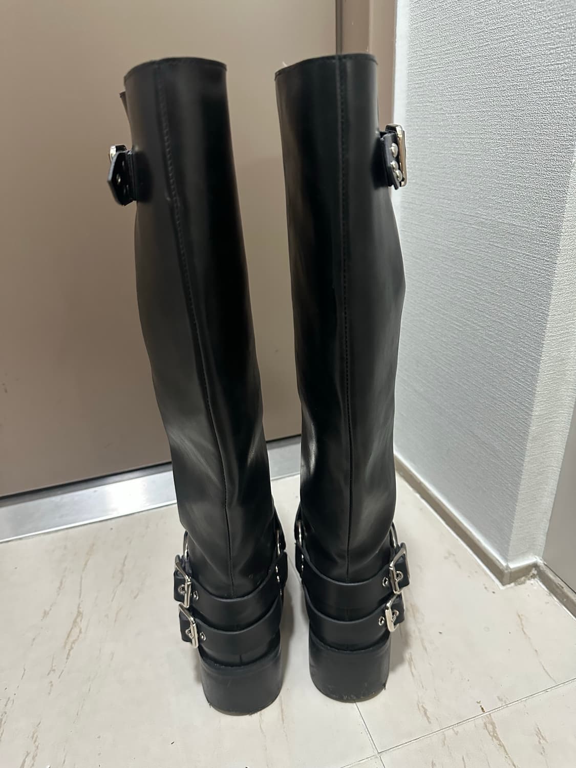 에프터나인티스 빈티지 버클 롱부츠 블랙 240 (5cm)  상품이미지4