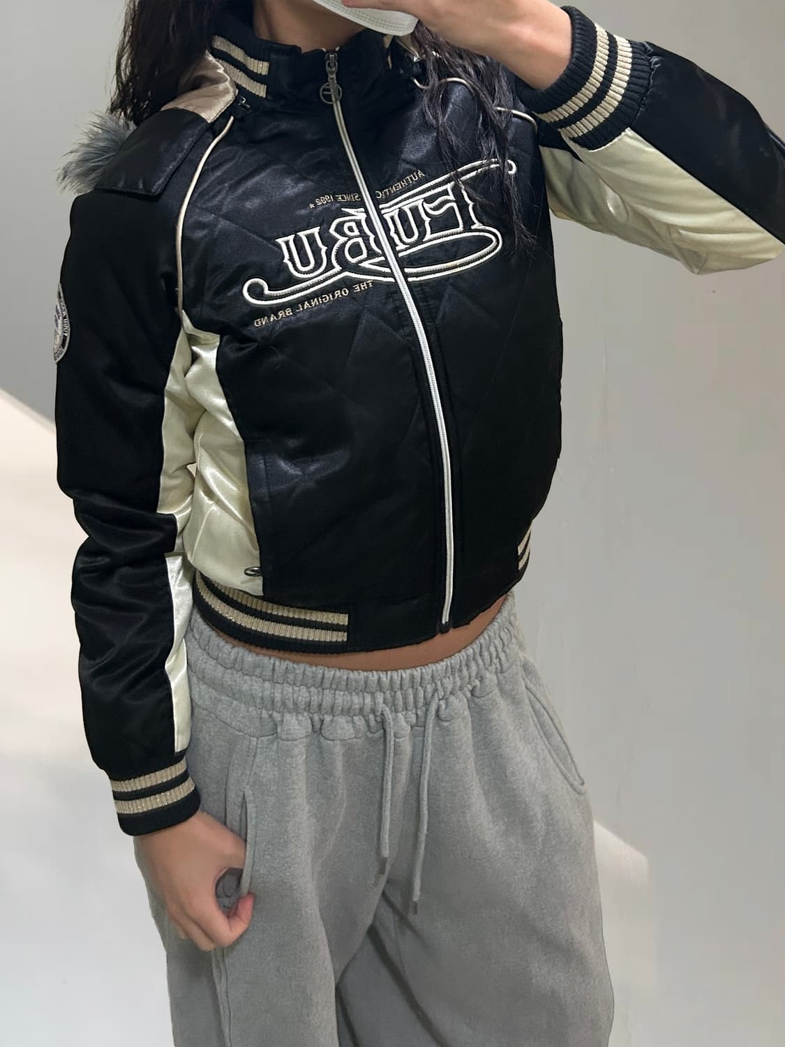 FUBU 배색 후드 봄버 점퍼자켓 상품이미지7