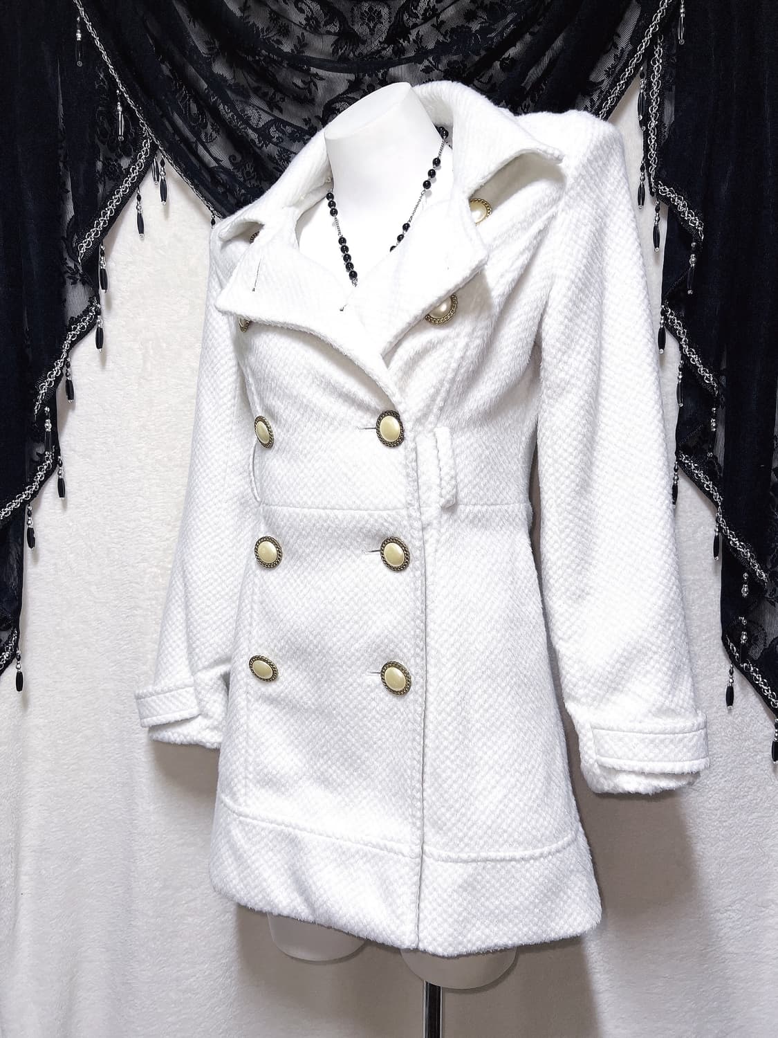 트랄라라 글리터 화이트코트 로맨틱갸루 로걀 히메 달천 라떼 핀터 리즈리사 상품이미지4