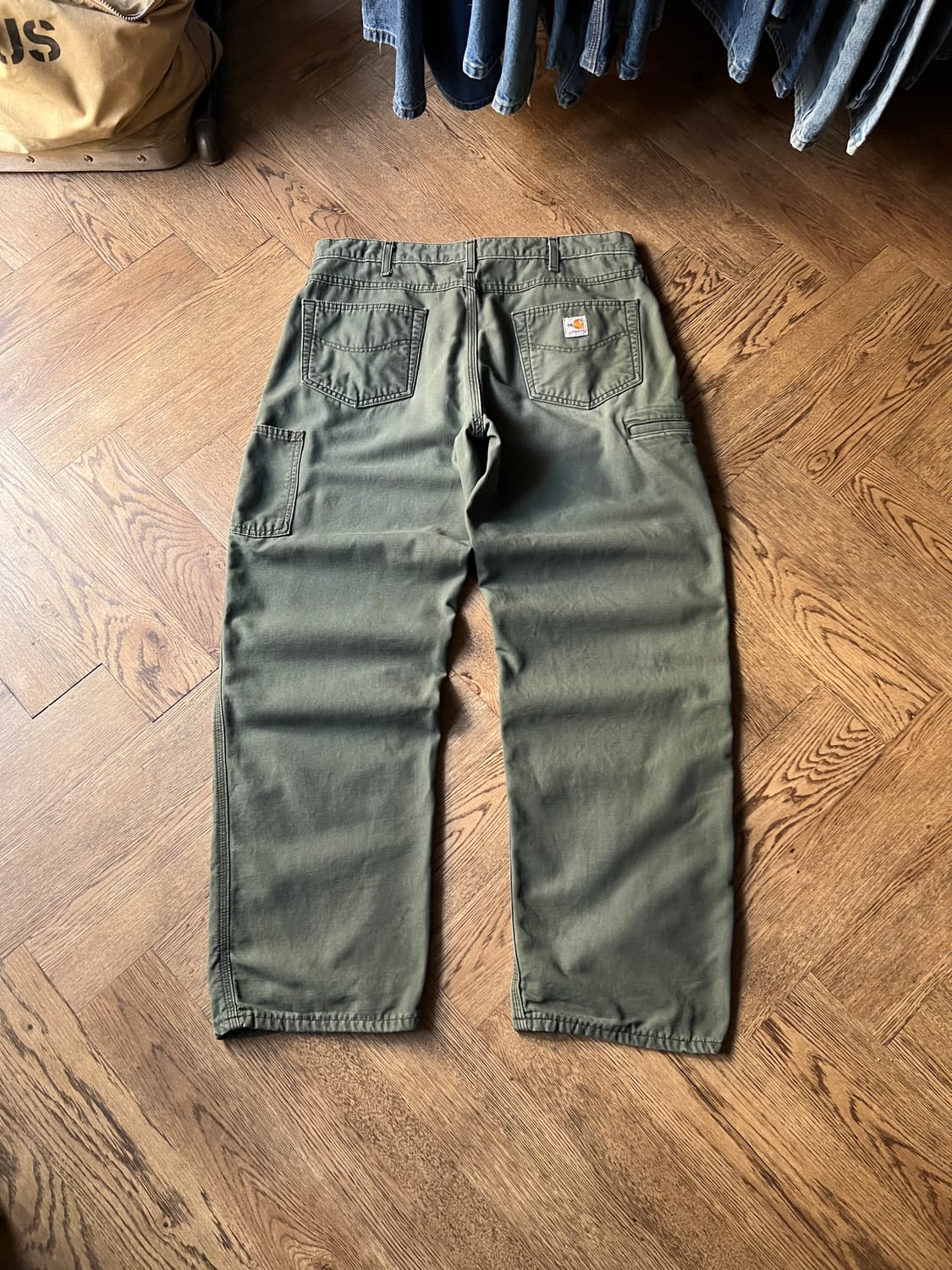 [36]칼하트 USA 모스그린 라이트 캔버스 워크팬츠 상품이미지2