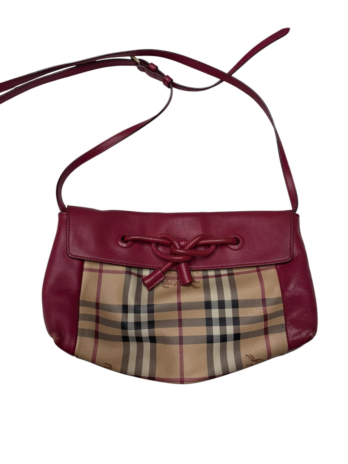 Burberry 체크 레드 트림 숄더백 상품이미지1