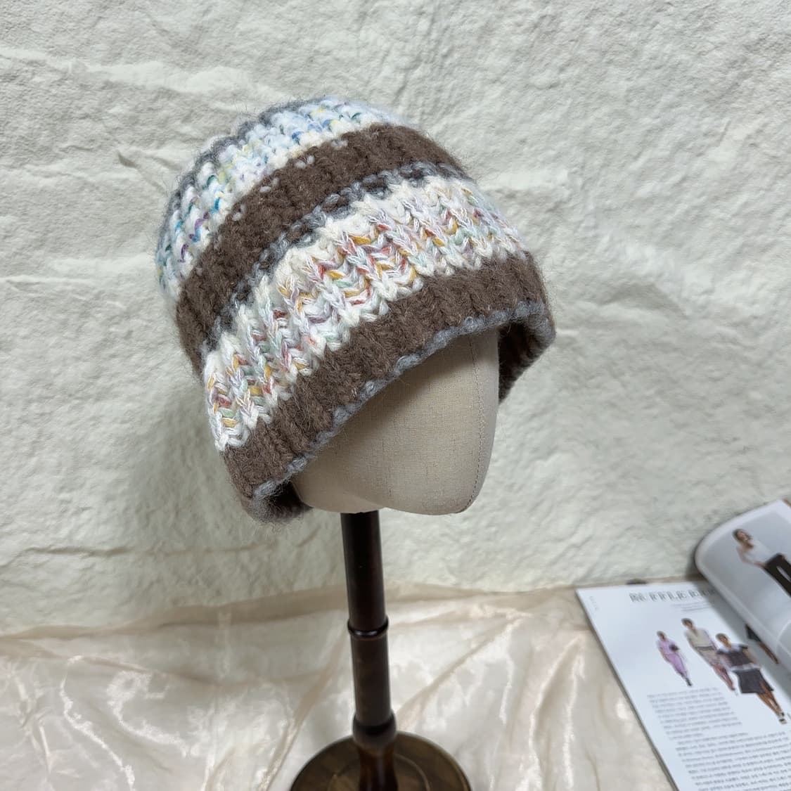 빈티지 울 니트 모자 버킷햇 상품이미지2