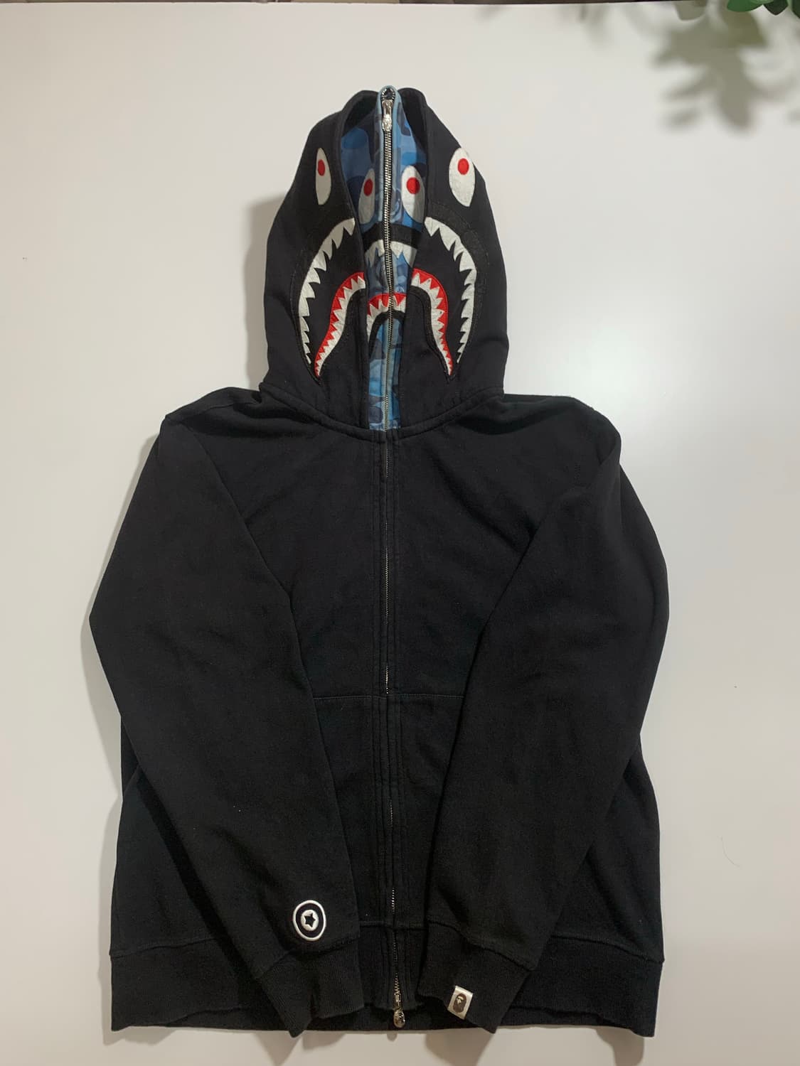 BAPE 샤크 후드집업 XL 블랙 상품이미지1