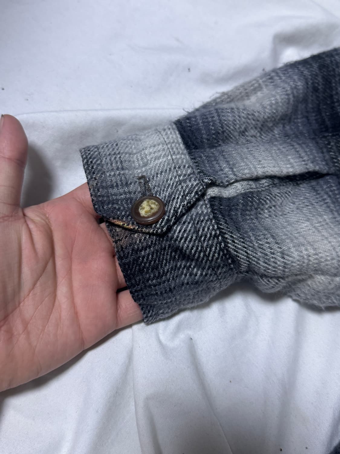 빈티지 플리스 안감 체크 자켓 워크자켓 상품이미지4