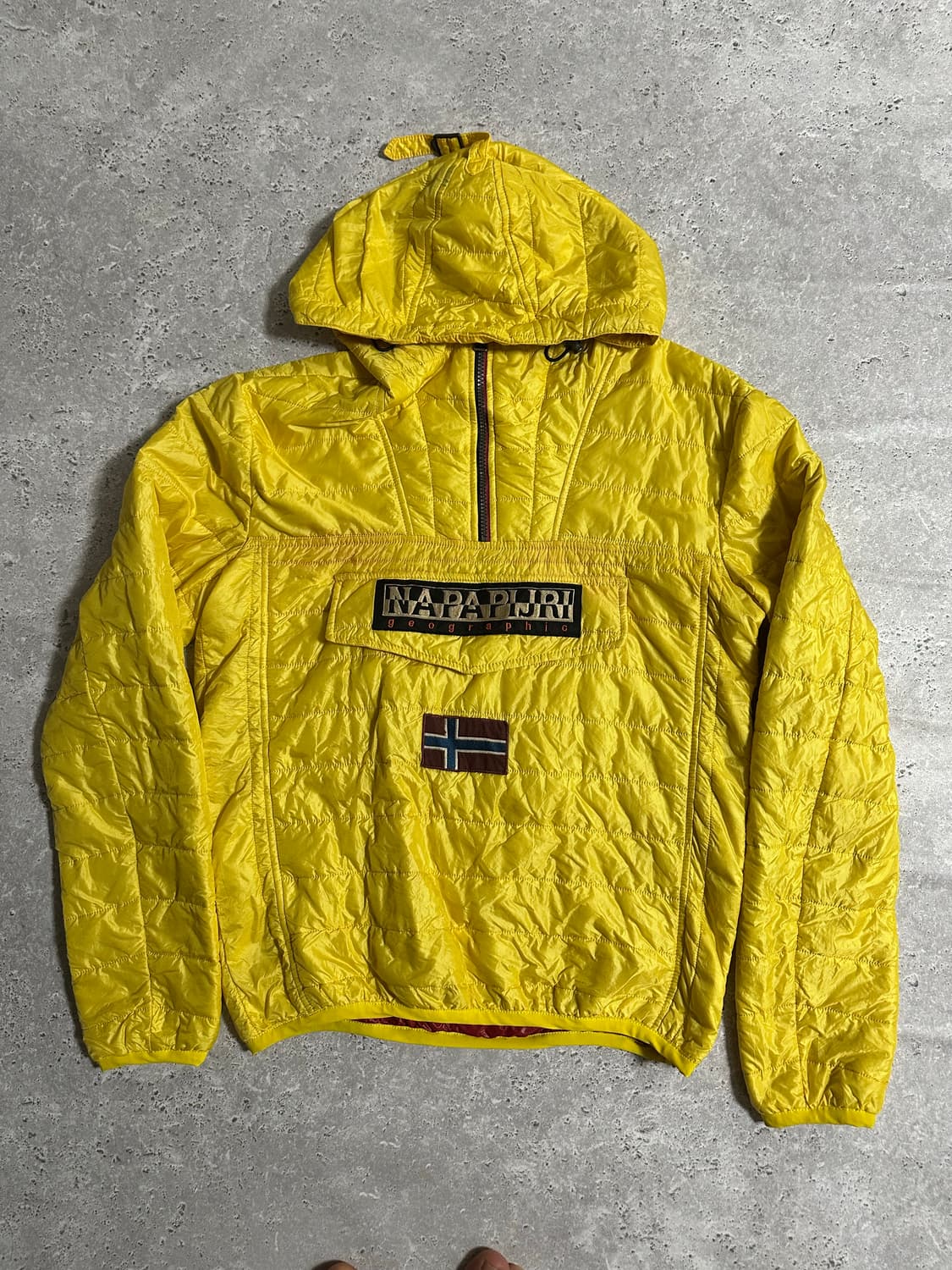 나파피리 지오그래픽 옐로우 패딩 아노락 M 상품이미지1