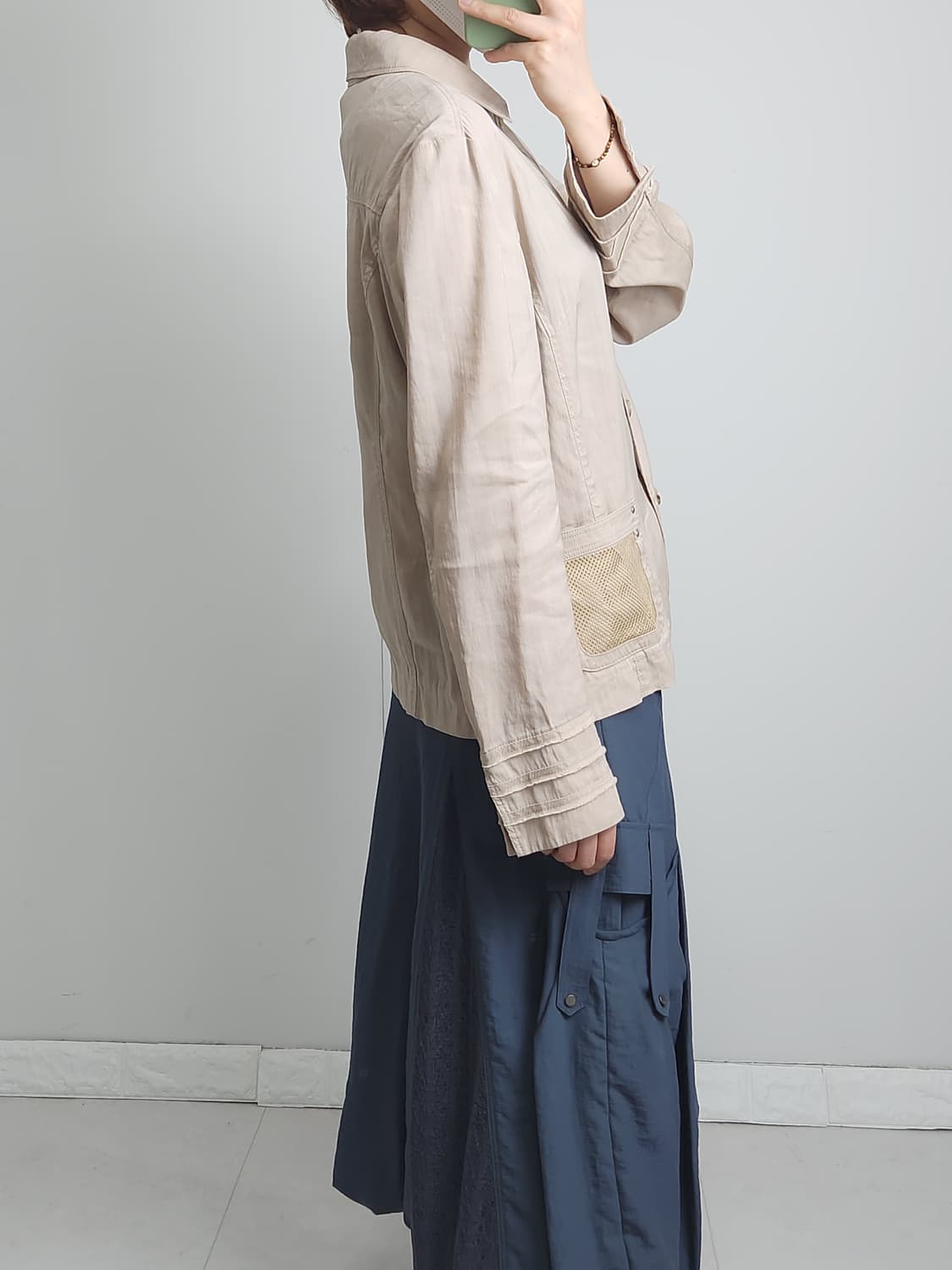 (Simple life)리넨 메쉬 자켓 상품이미지4