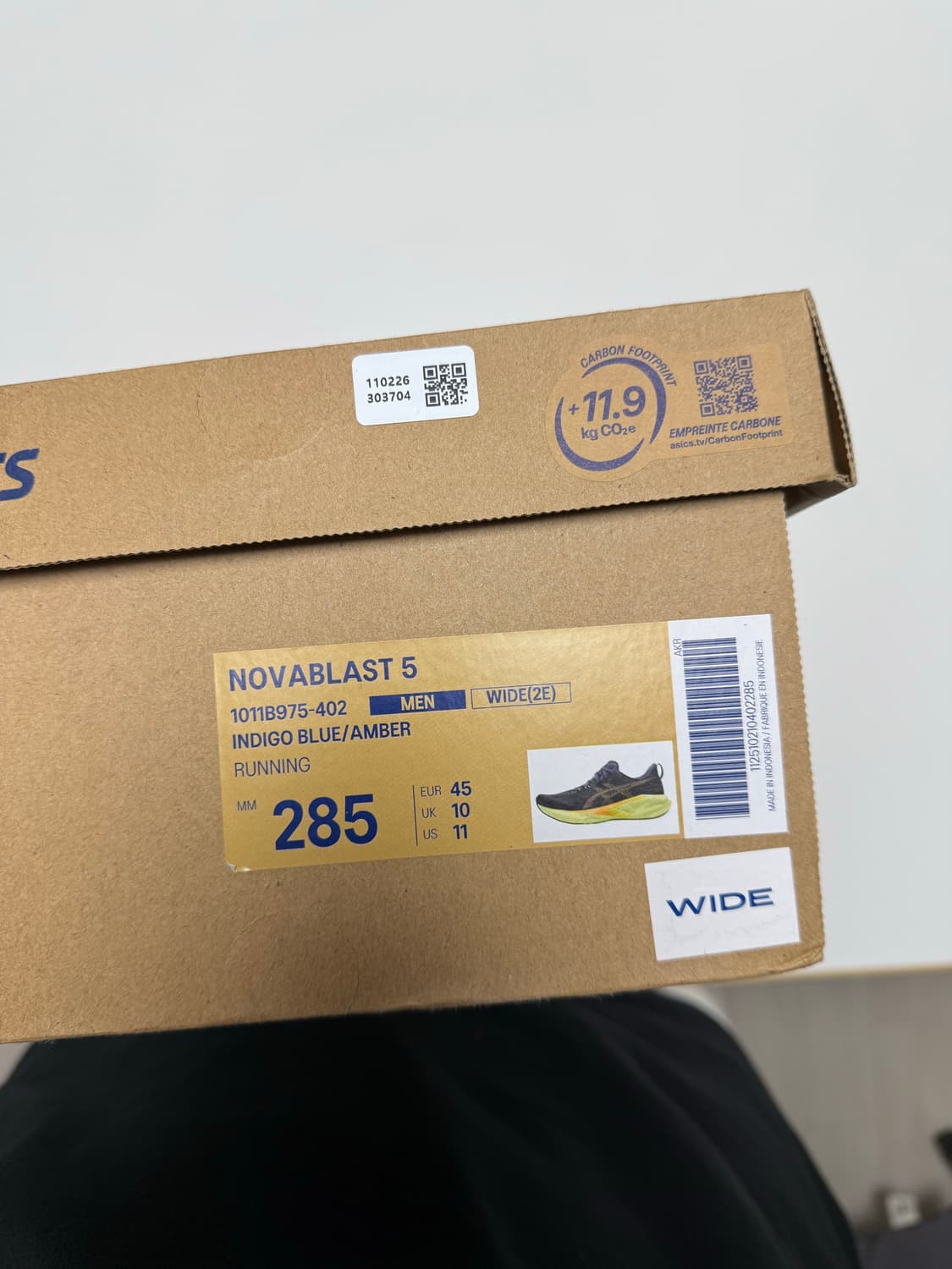 아식스 노바블라스트 5 인디고 블루 앰버 2E 285 상품이미지2