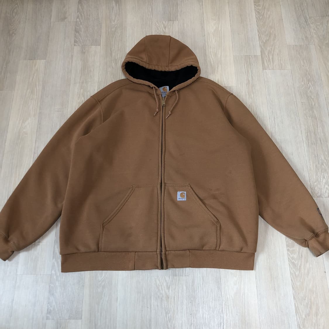 (XL) 칼하트 Carhartt 서멀 후드 집업 카멜 브라운 상품이미지1