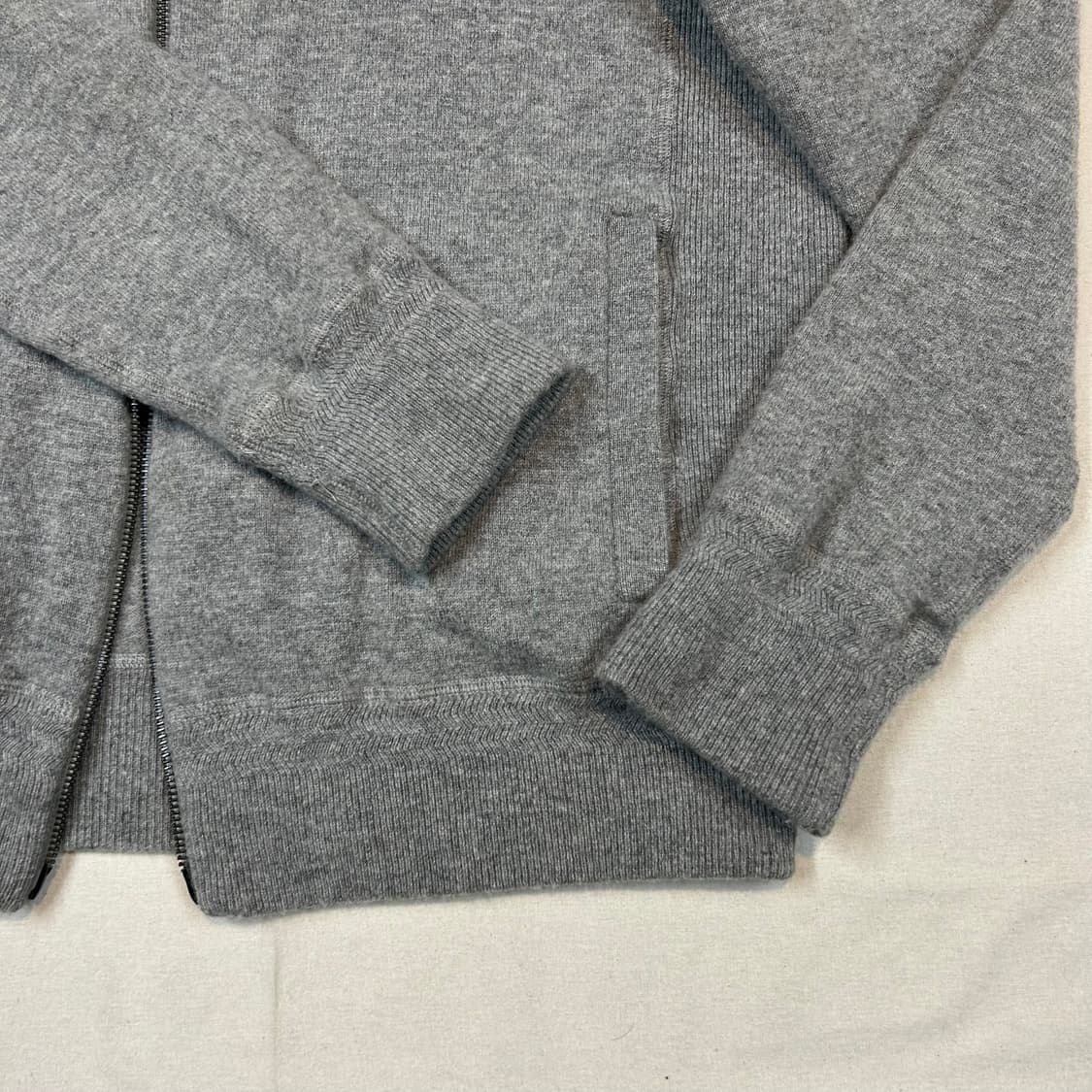 XXL) 폴로 랄프로렌 메리노울 니트 집업 그레이 2way지퍼 상품이미지4