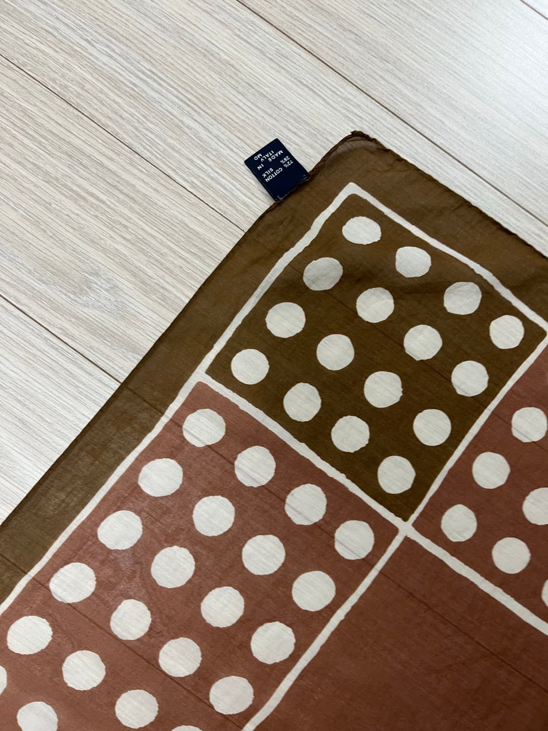 Drake's 드레익스 도트 스카프 브라운 상품이미지3