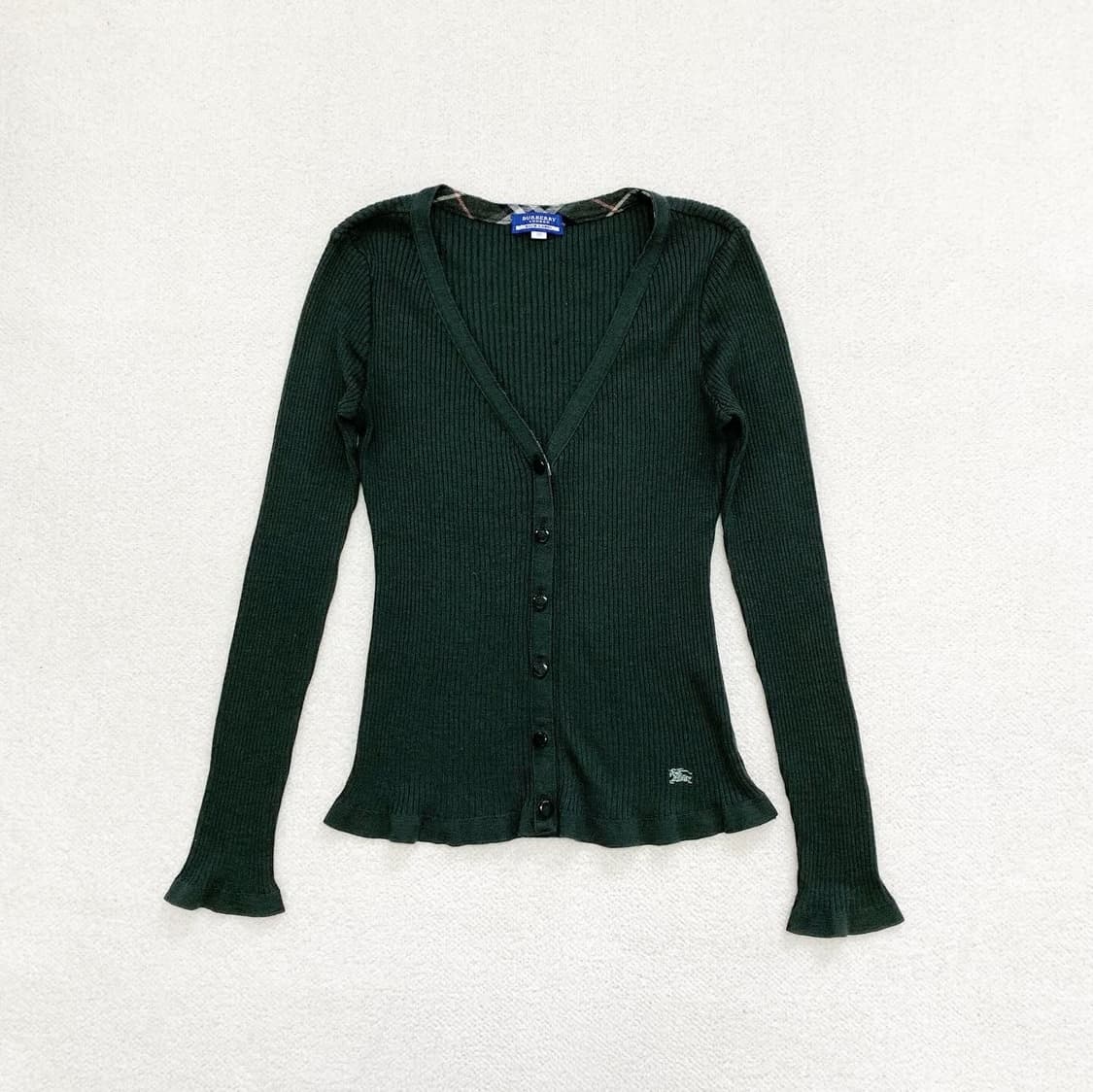 Burberry 버버리 딥말차 골지 슬림핏 가디건 상품이미지1