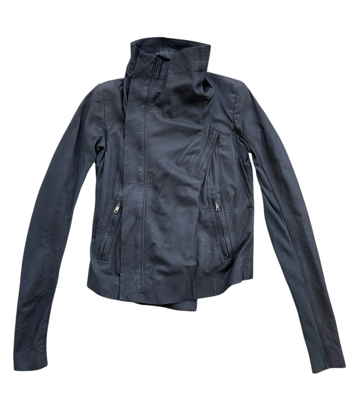 릭오웬스 램스킨 하이넥 레더 자켓 상품이미지3