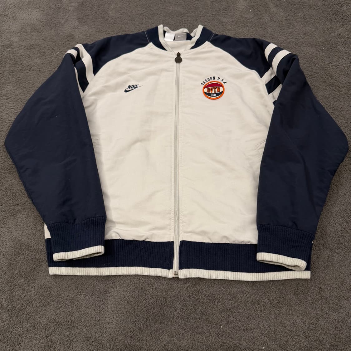 [ 정품/XL ] 나이키 올드스쿨 오레곤 usa 바시티 스타디움 자켓 상품이미지3