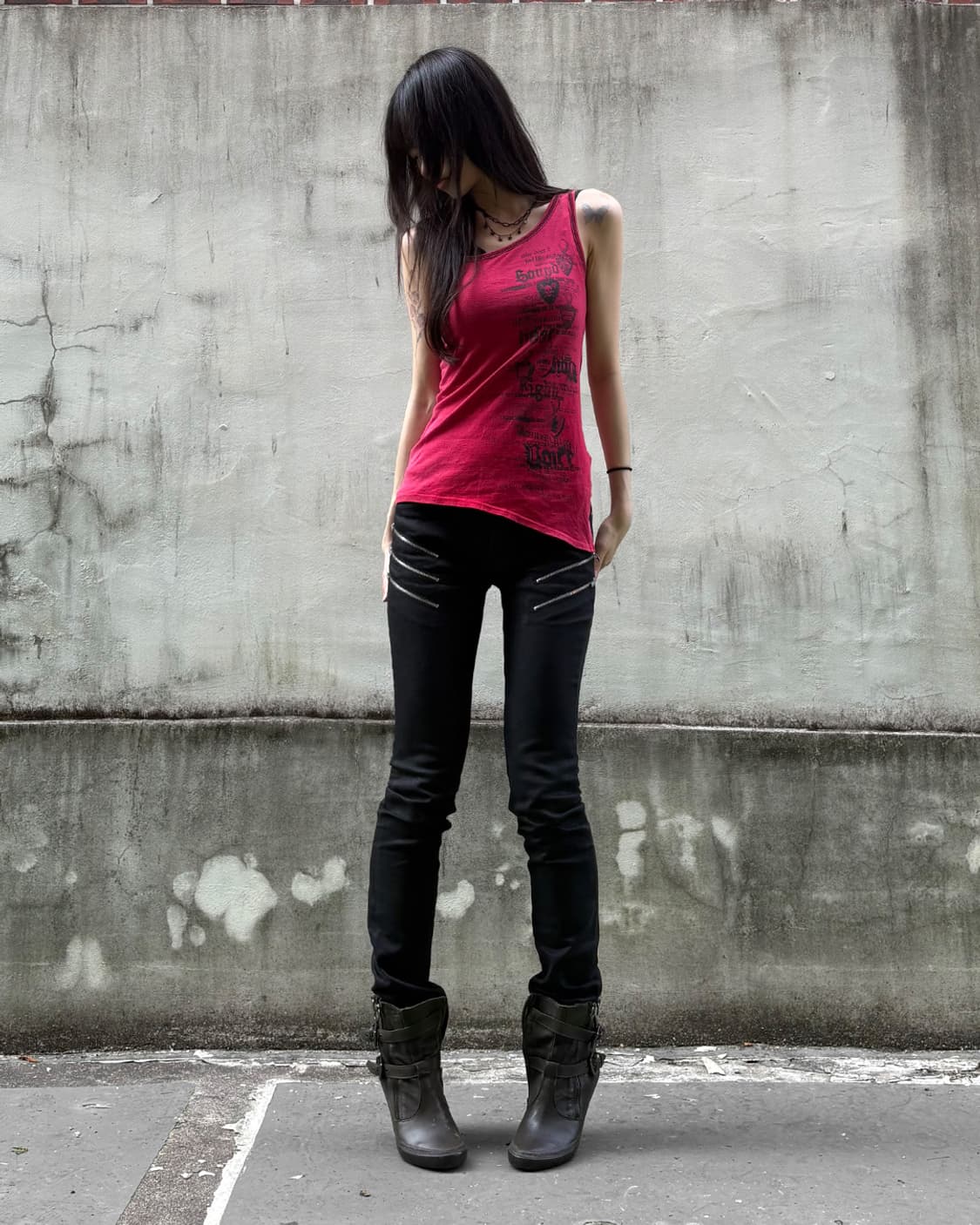 Algon Quins rock punk sleeveless 상품이미지2