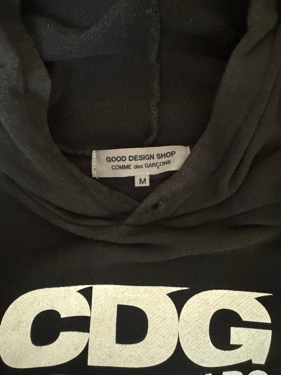 꼼데가르송 CDG 로고 후드티 블랙 색상 M 상품이미지4