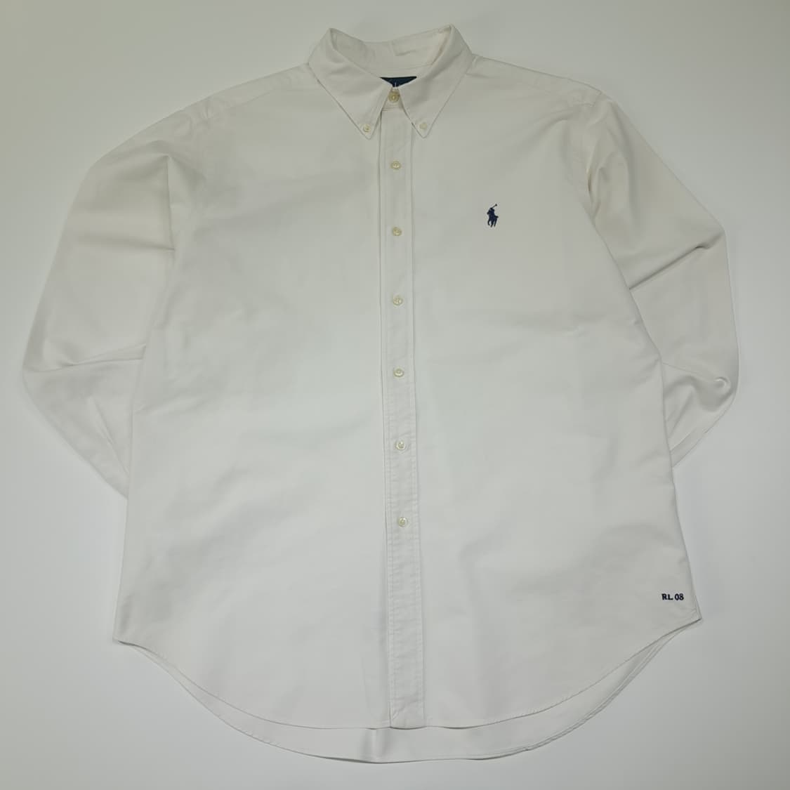 CL465 XL 폴로 00s 코튼 RL08자수 화이트 셔츠 남방 상품이미지1