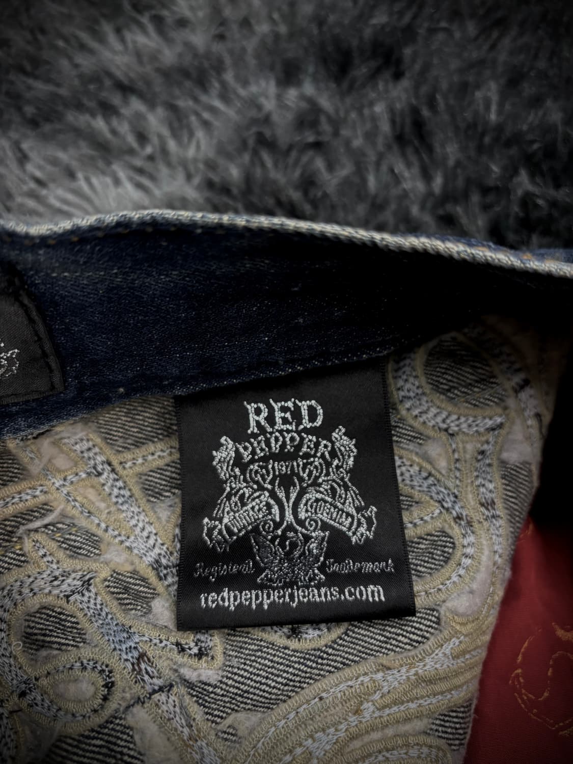 Red Pepper X Ed Hardy 자수 부츠컷 데님팬츠 상품이미지7