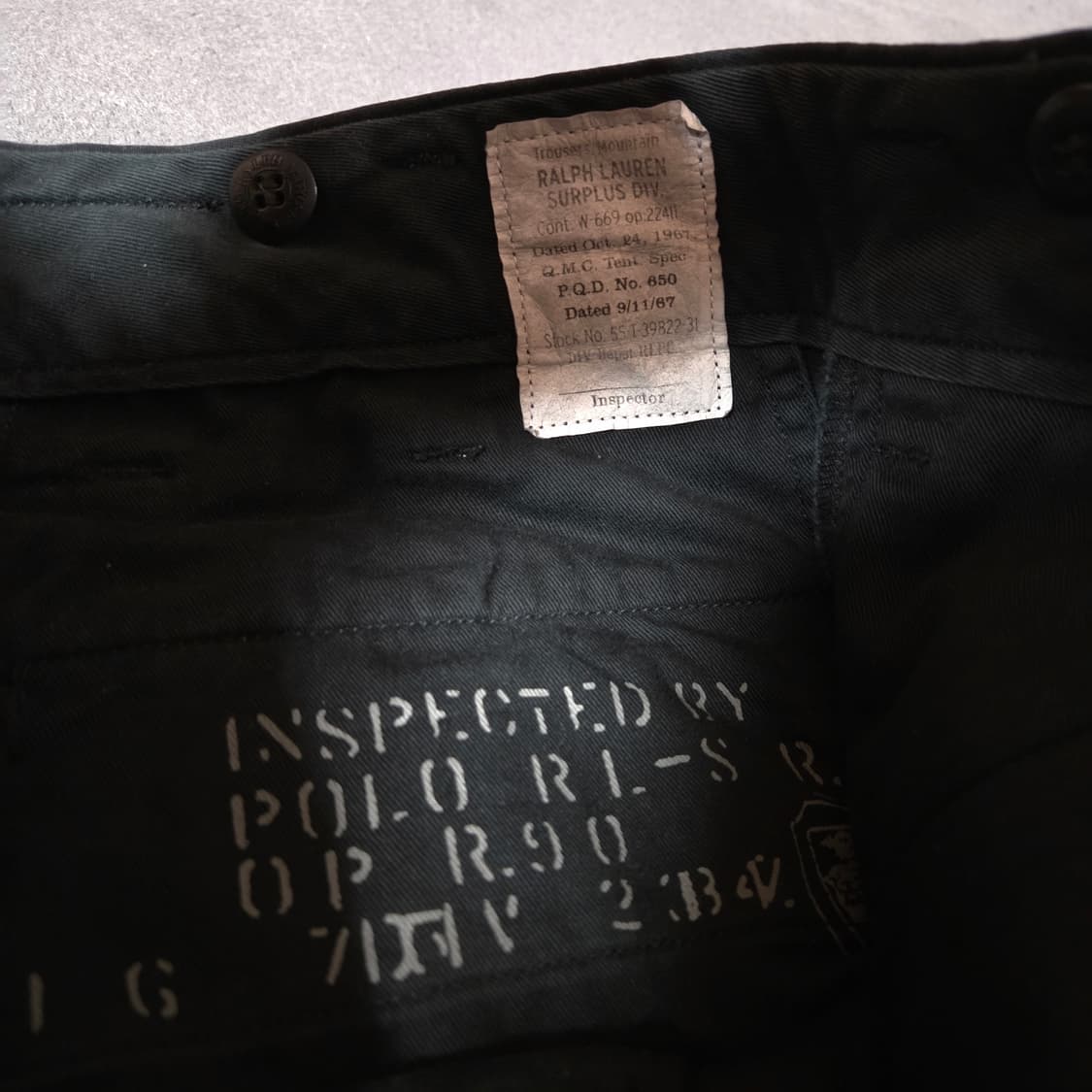 폴로 밀리터리 m65 카고 팬츠 31 블랙 상품이미지7