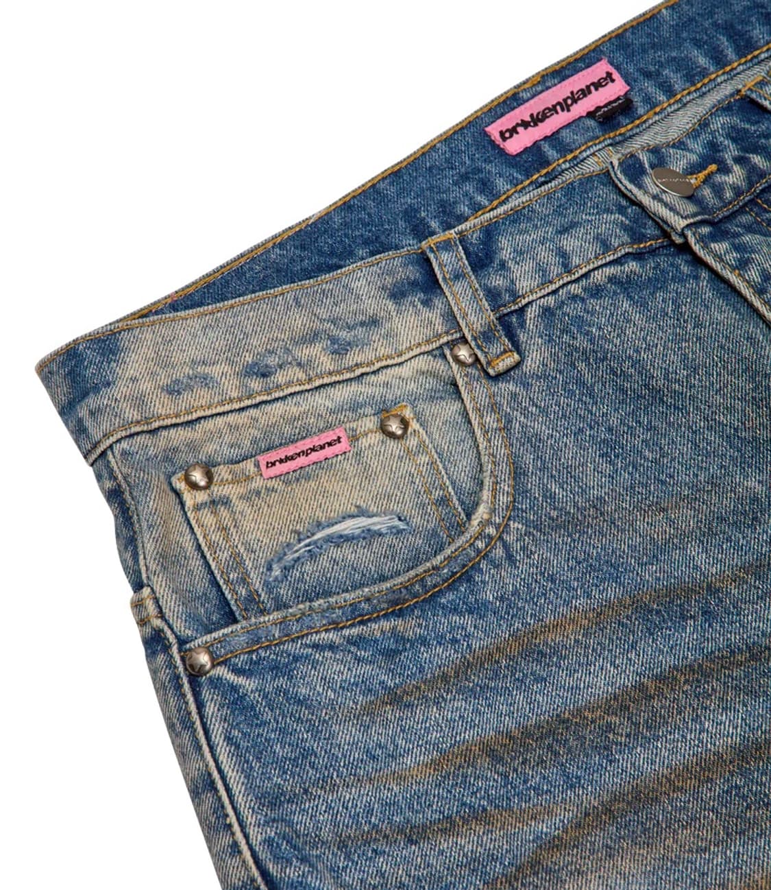 브로큰플래닛 broken planet 더블니 데님 팬츠 상품이미지7