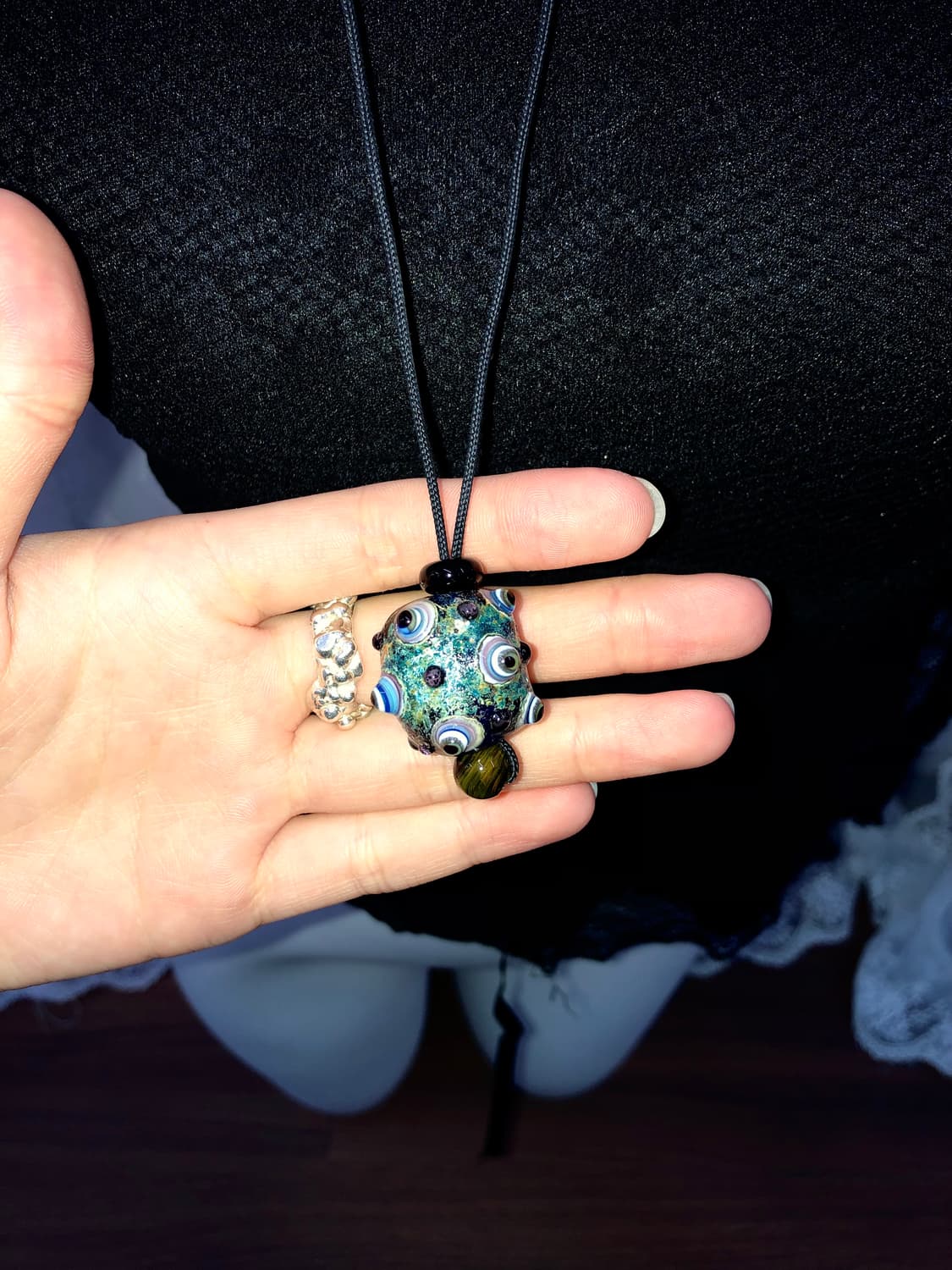  blue-green ceramics necklace 상품이미지1