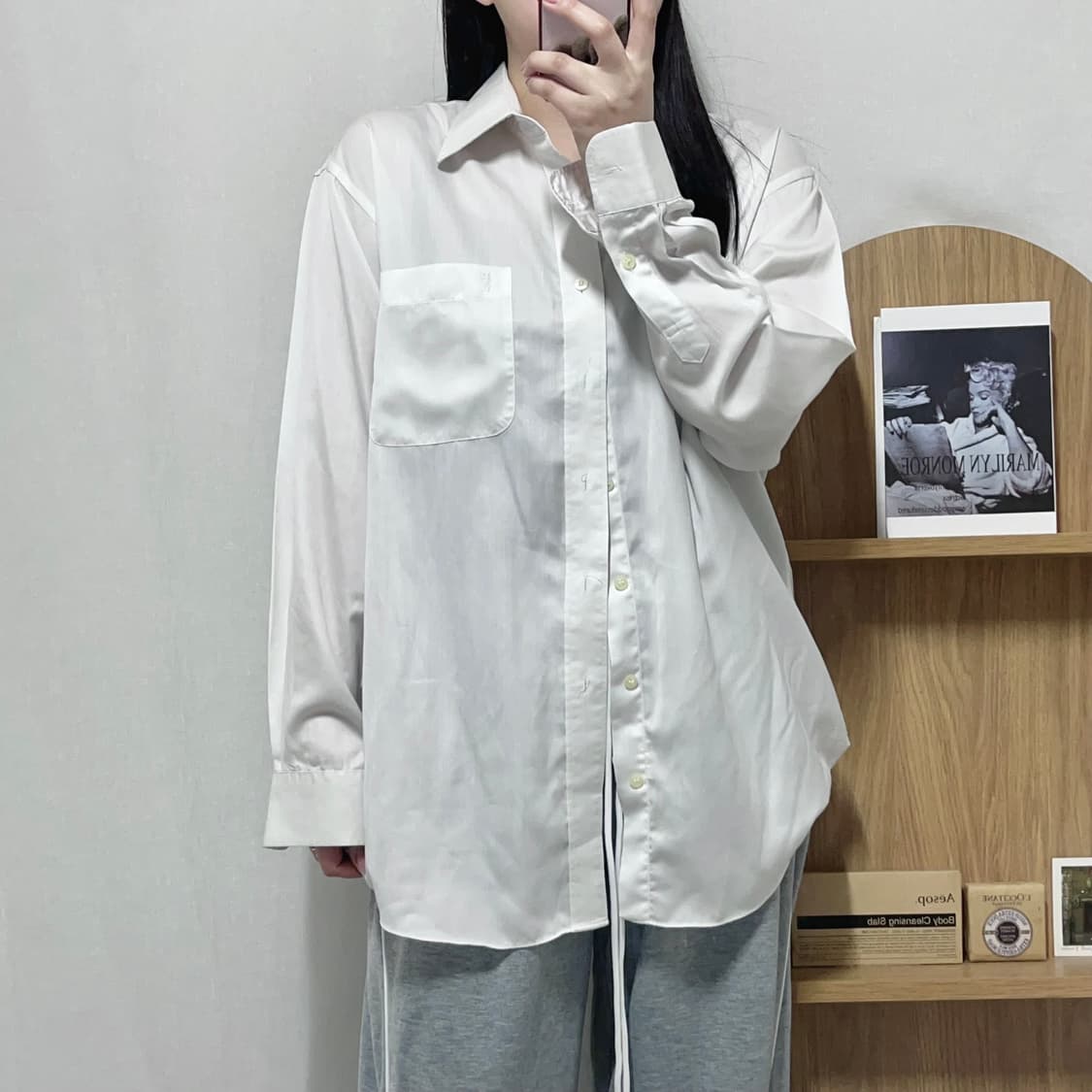 [정품] 입생로랑 화이트 화이트자수 포켓 셔츠 [ 100 ] 상품이미지2