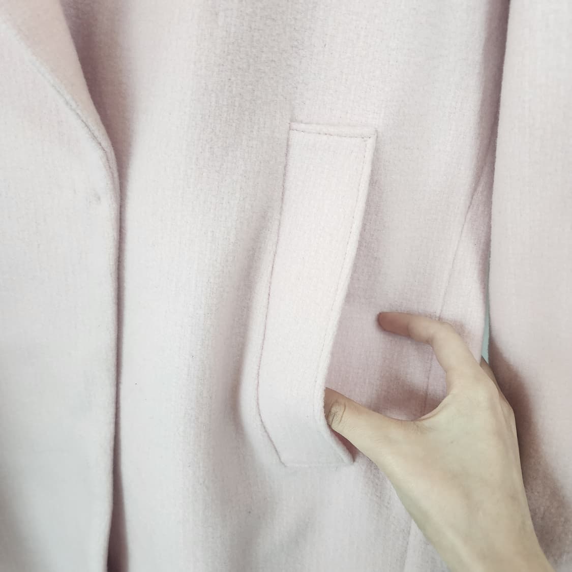 르피타 핑크색 오버핏 코트 상품이미지5