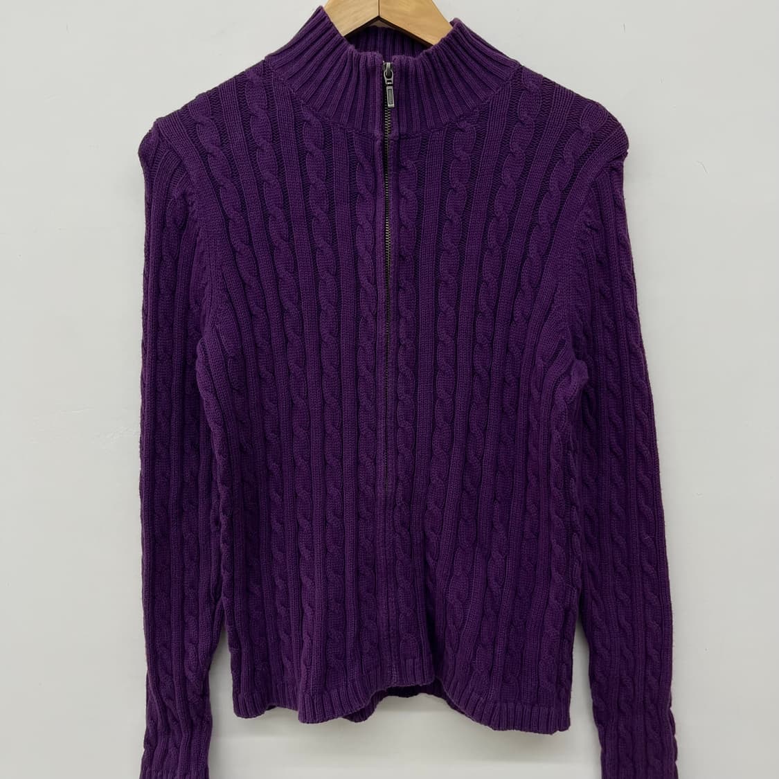 엘엘빈 케이블 니트집업 여m 상품이미지3