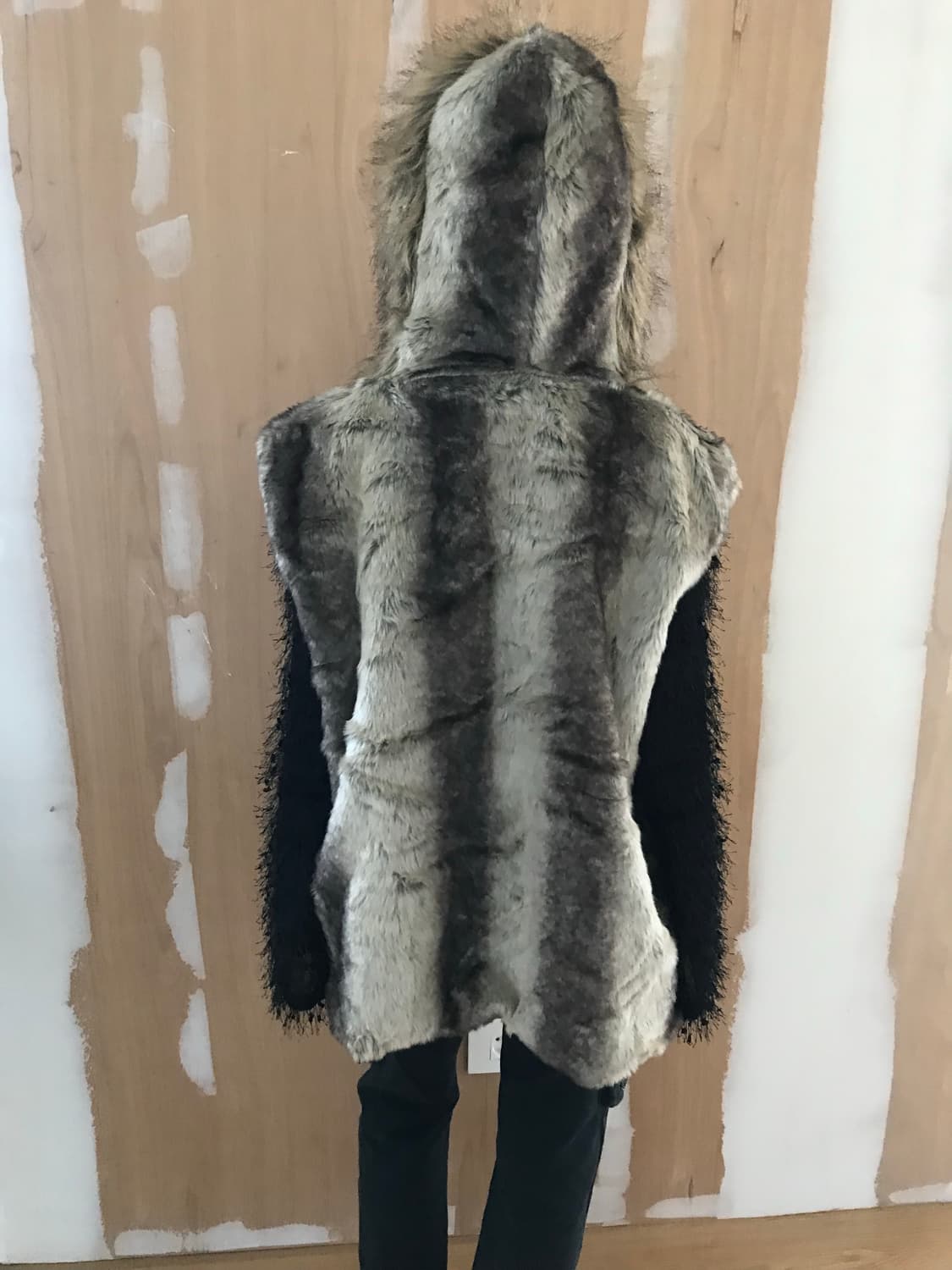 vintage fur hood vest 상품이미지8