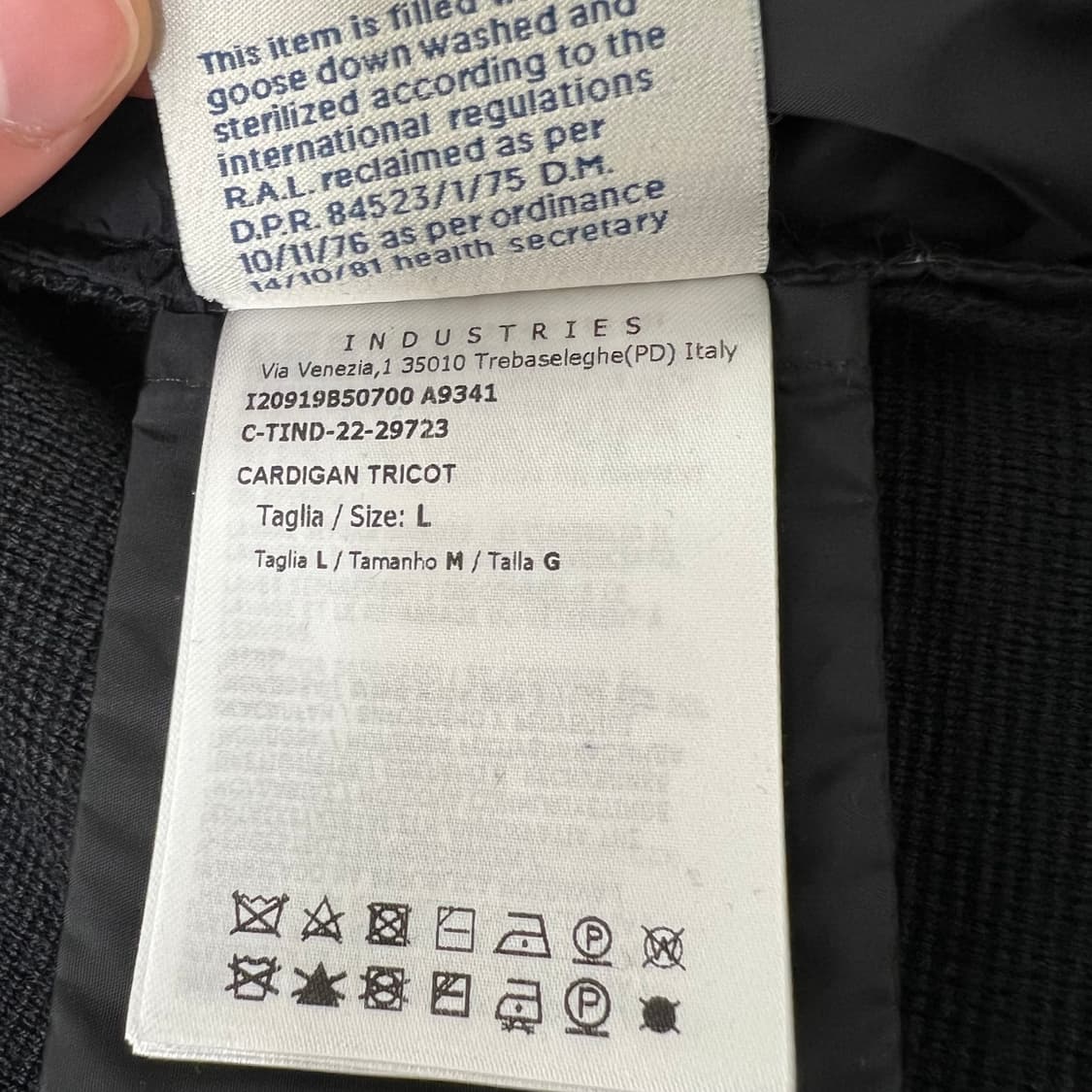 [블랙 L/새상품급] 몽클레어 김현우 니트패딩 트리콧 블랙 풀구성 상품이미지4