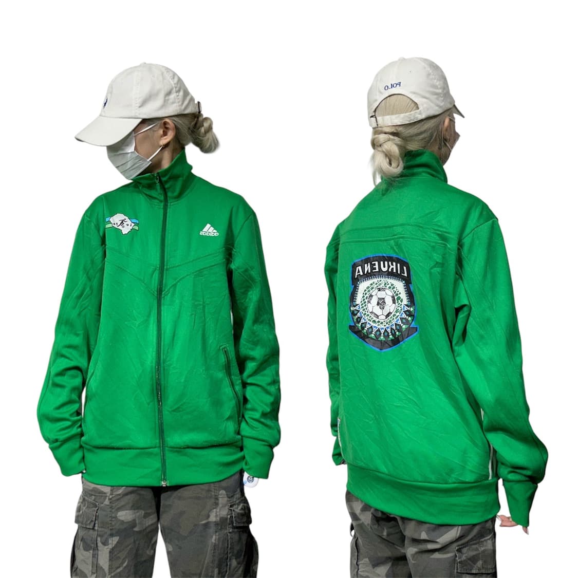 아디다스 그린 빅 로고 오버핏 트랙탑 져지 L 상품이미지1