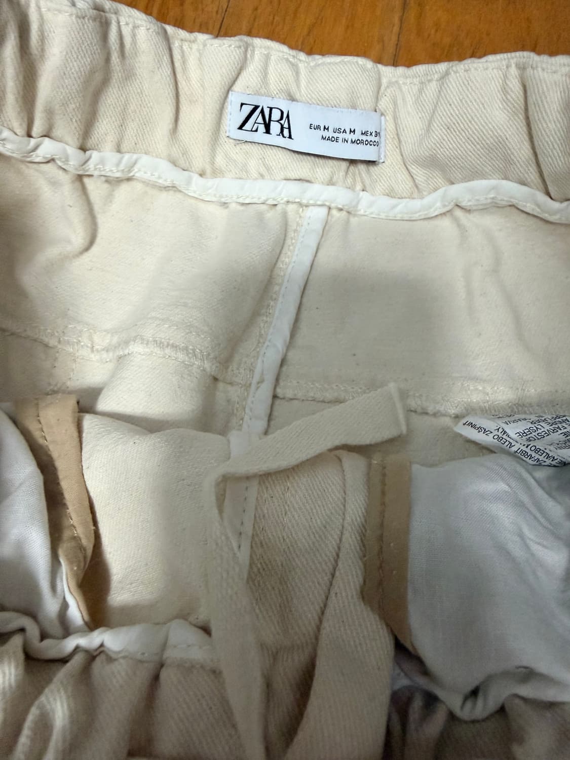 자라 와이드 핏 캐쥬얼 코튼 밴딩 팬츠 M 상품이미지7