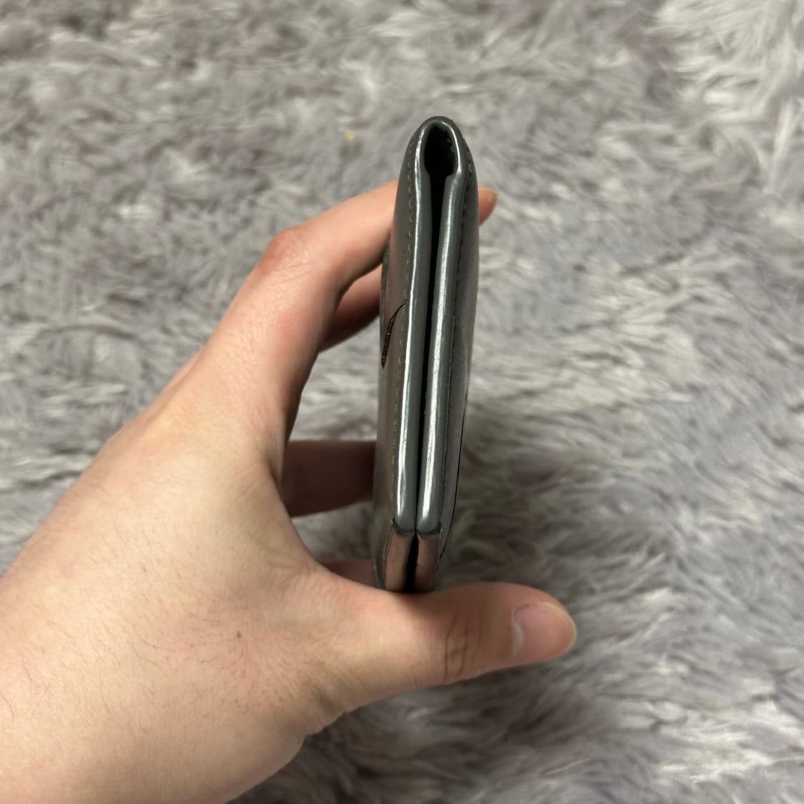 [정품 OS] 보테가베네타 맥시 플랩 오거나이저 카드지갑 그레이 상품이미지5