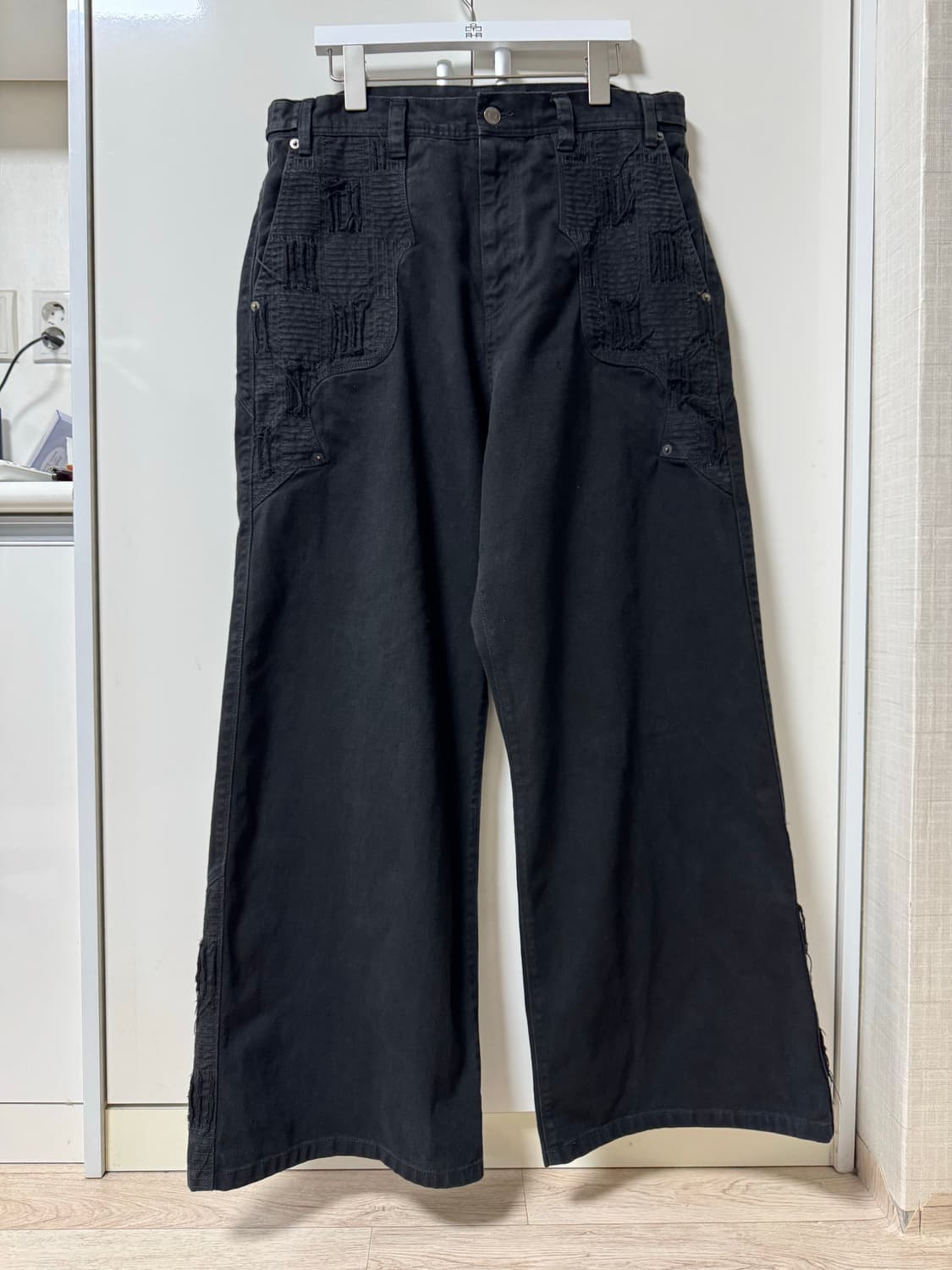 4) 폴리테루 1011 웨스턴 보로 팬츠 블랙 트윌 상품이미지1