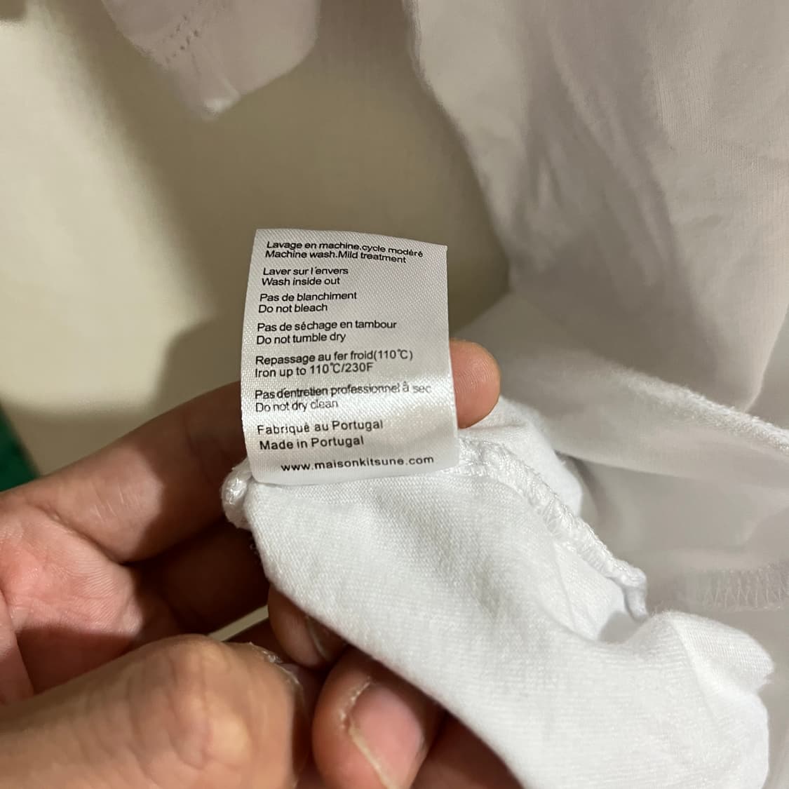 (XXL) 메종키츠네 X 라인프렌즈 콜라보 반팔 티셔츠 화이트 상품이미지6