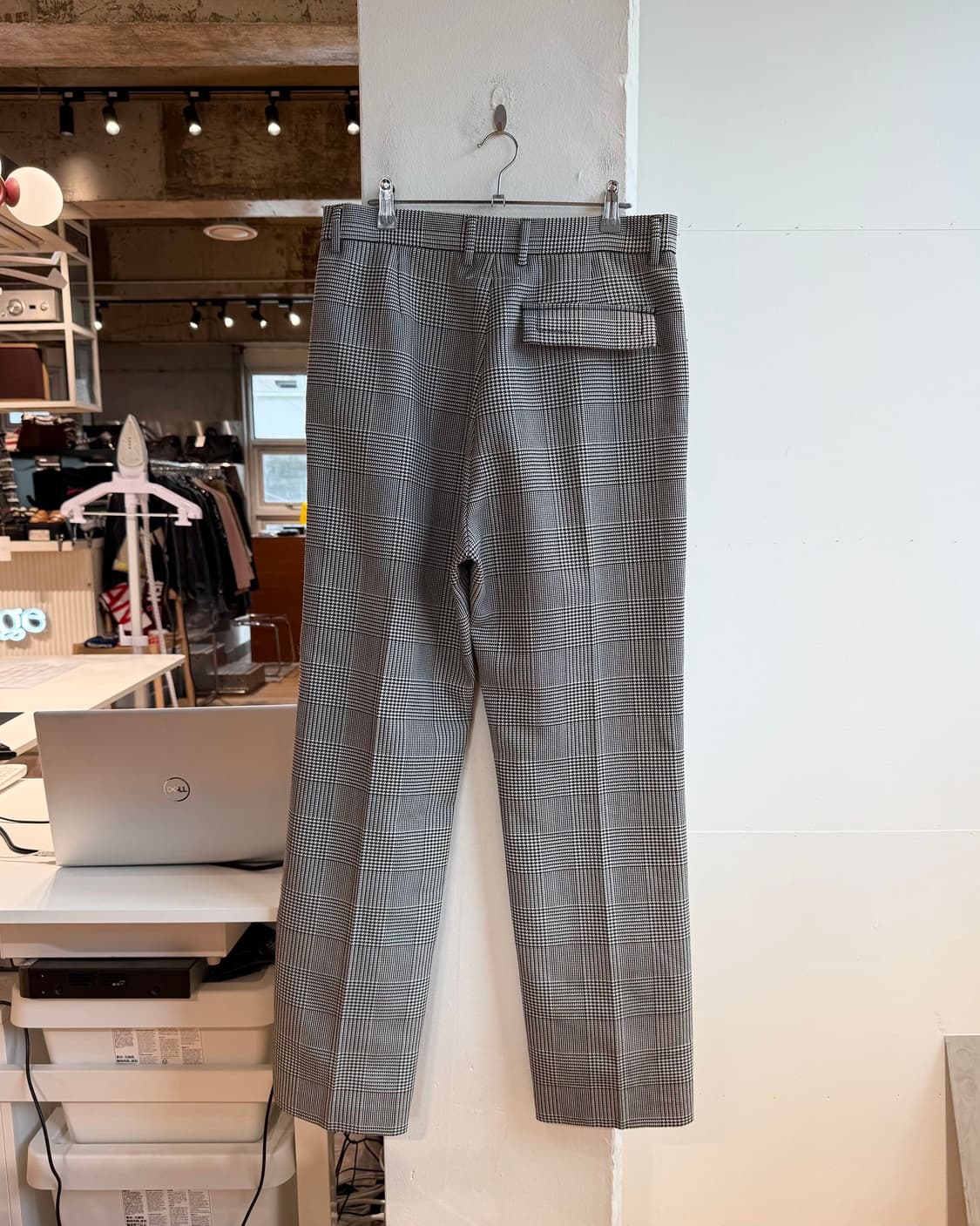mm6 블랙 화이트 하운드투스 슬랙스 팬츠  상품이미지5