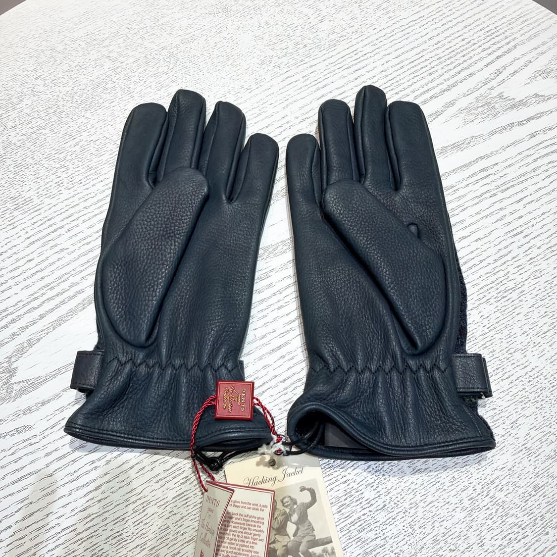 (정품/새상품) 덴츠 공용 사슴가죽 캐시미어 장갑 블랙/네이비/브라운 상품이미지5
