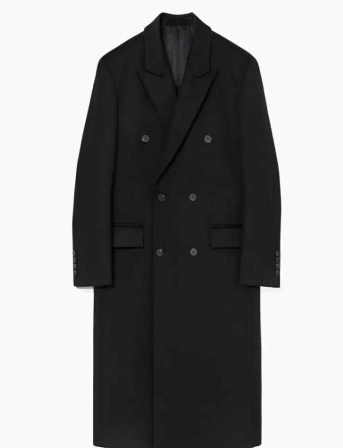 (새상품)24fw마마가리 컬렉션무드 롱더블코트 차콜52 상품이미지2