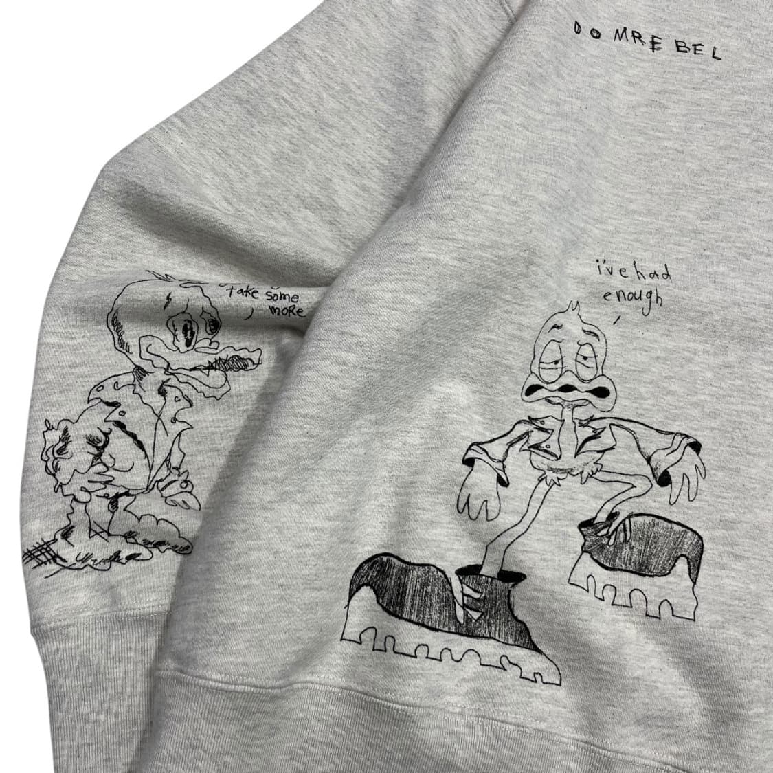 돔레벨 도날드덕 스케치 프린팅 백멜란지 맨투맨 L 상품이미지6