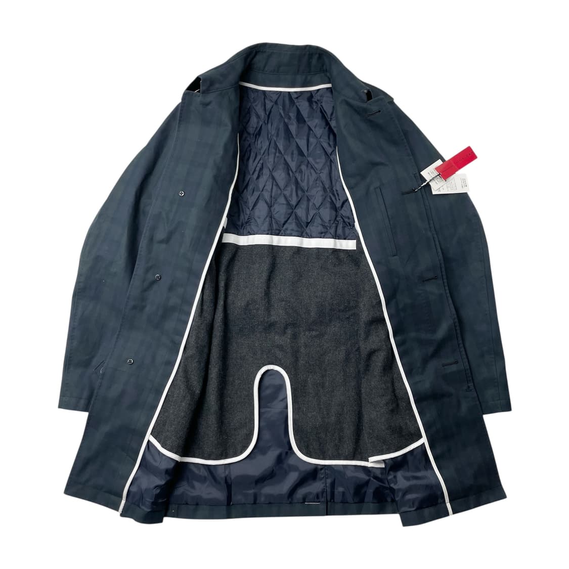 [택포] INHALE EXHALE 일본 코튼 더플 체크 코트 상품이미지2