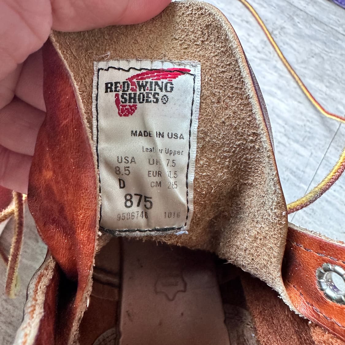 레드윙 목토 875 8.5D MADE IN USA 상품이미지3