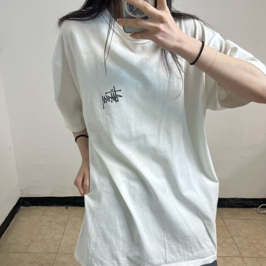 Stussy stock logo white t-shirt 상품이미지2